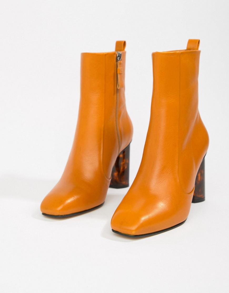 mustard flat boots