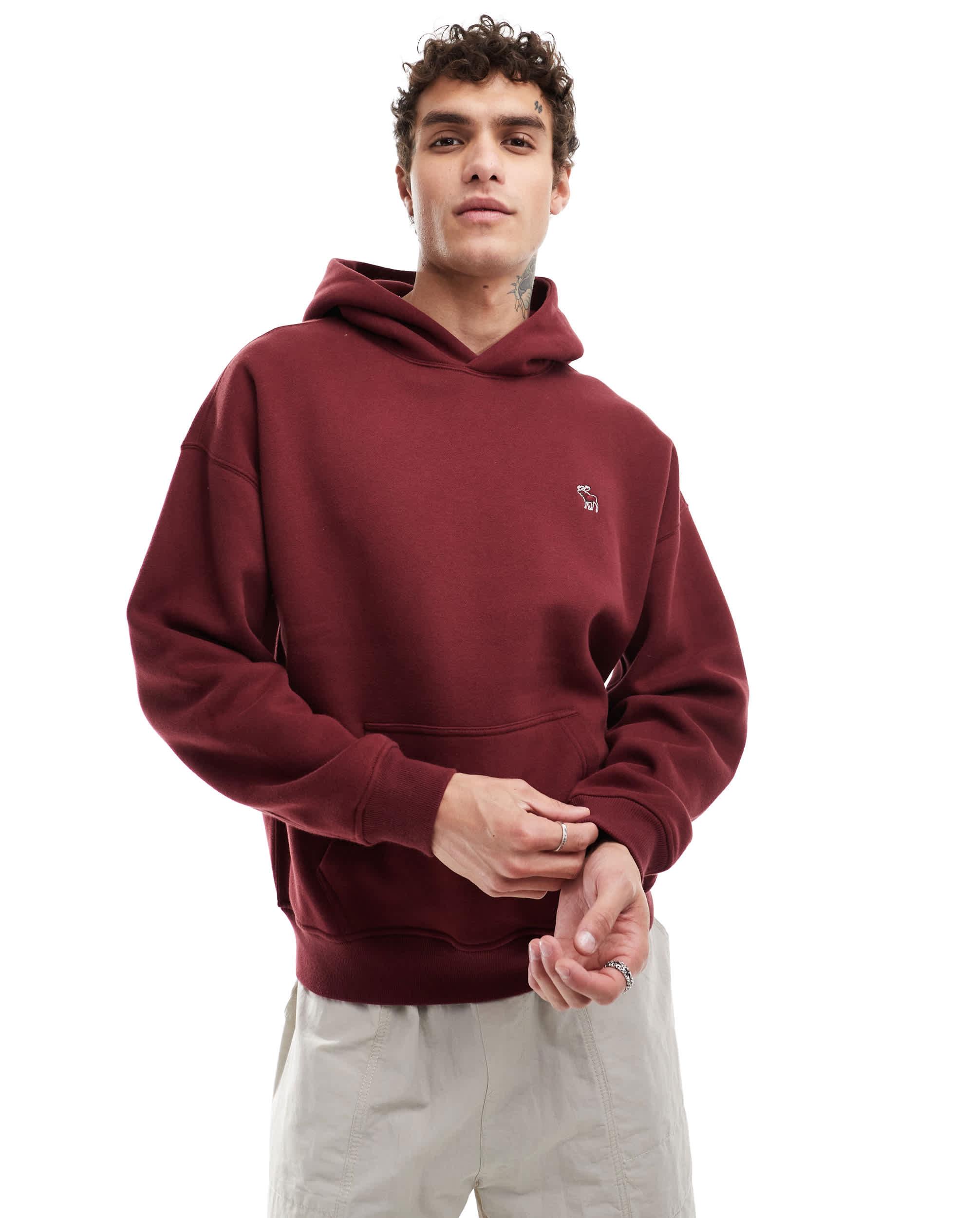 Abercrombie and fitch red hoodie deals