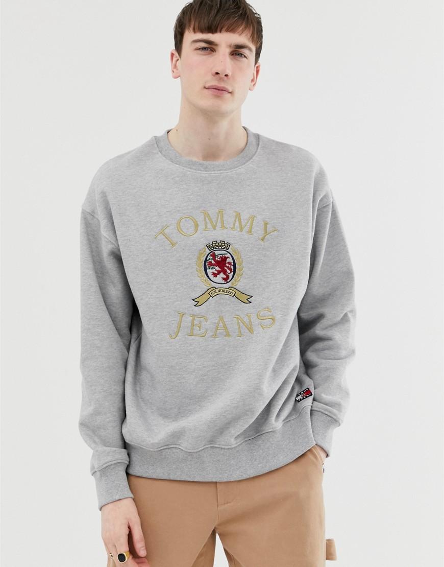 Buy Tommy Jeans 6.0 Limited Capsule Crew Neck Sweatshirt With Crest Logo In  Navy | UP TO 53% OFF