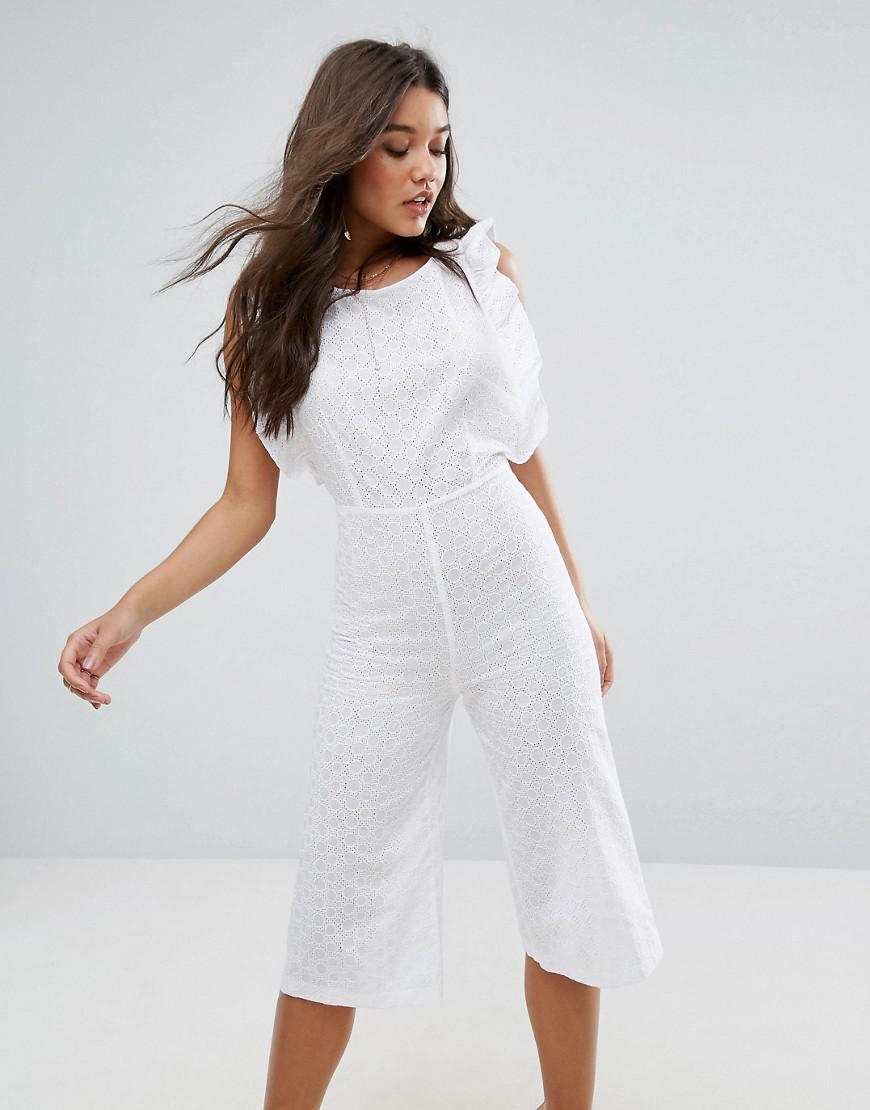 white broderie anglaise jumpsuit