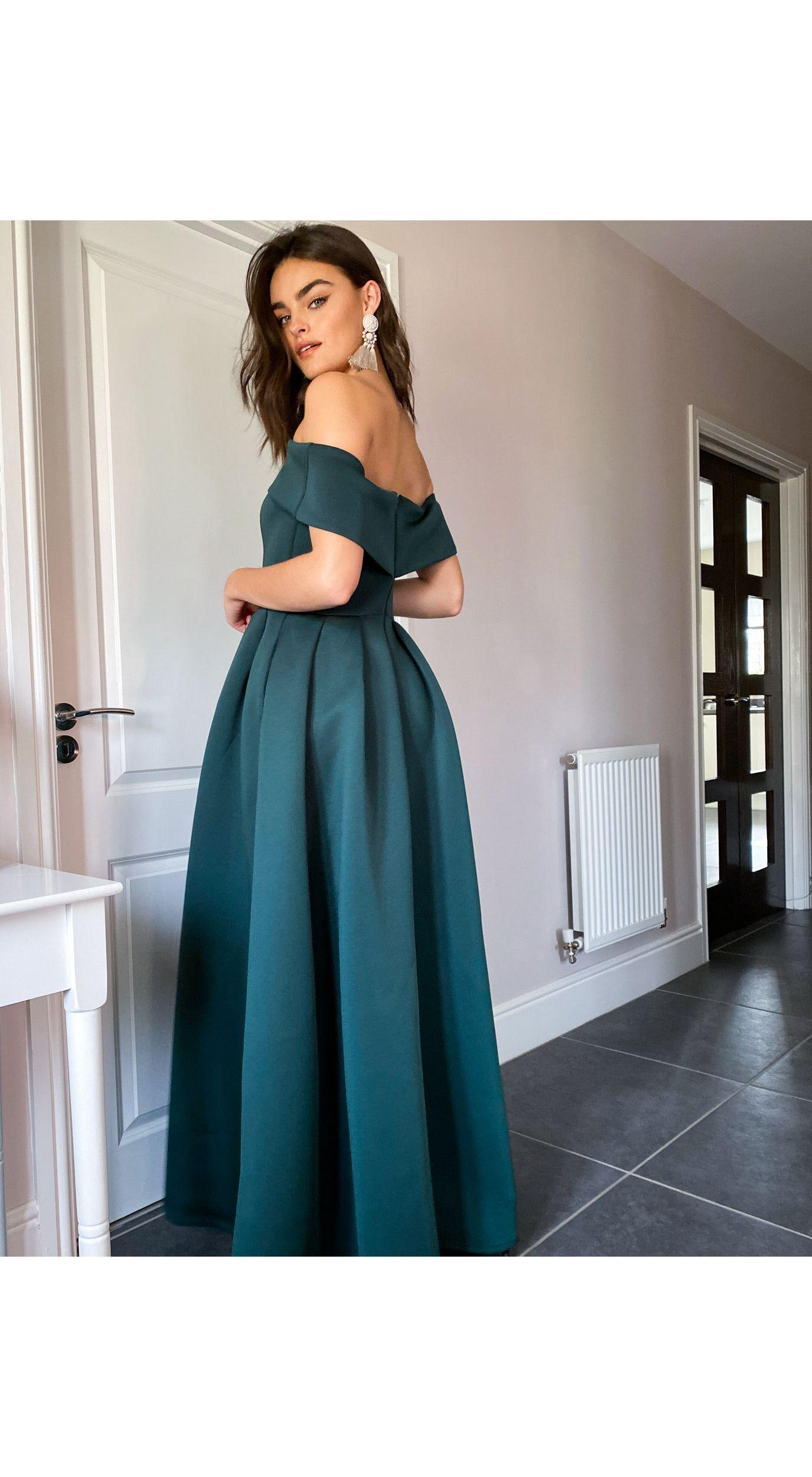 Black bardot prom dress top