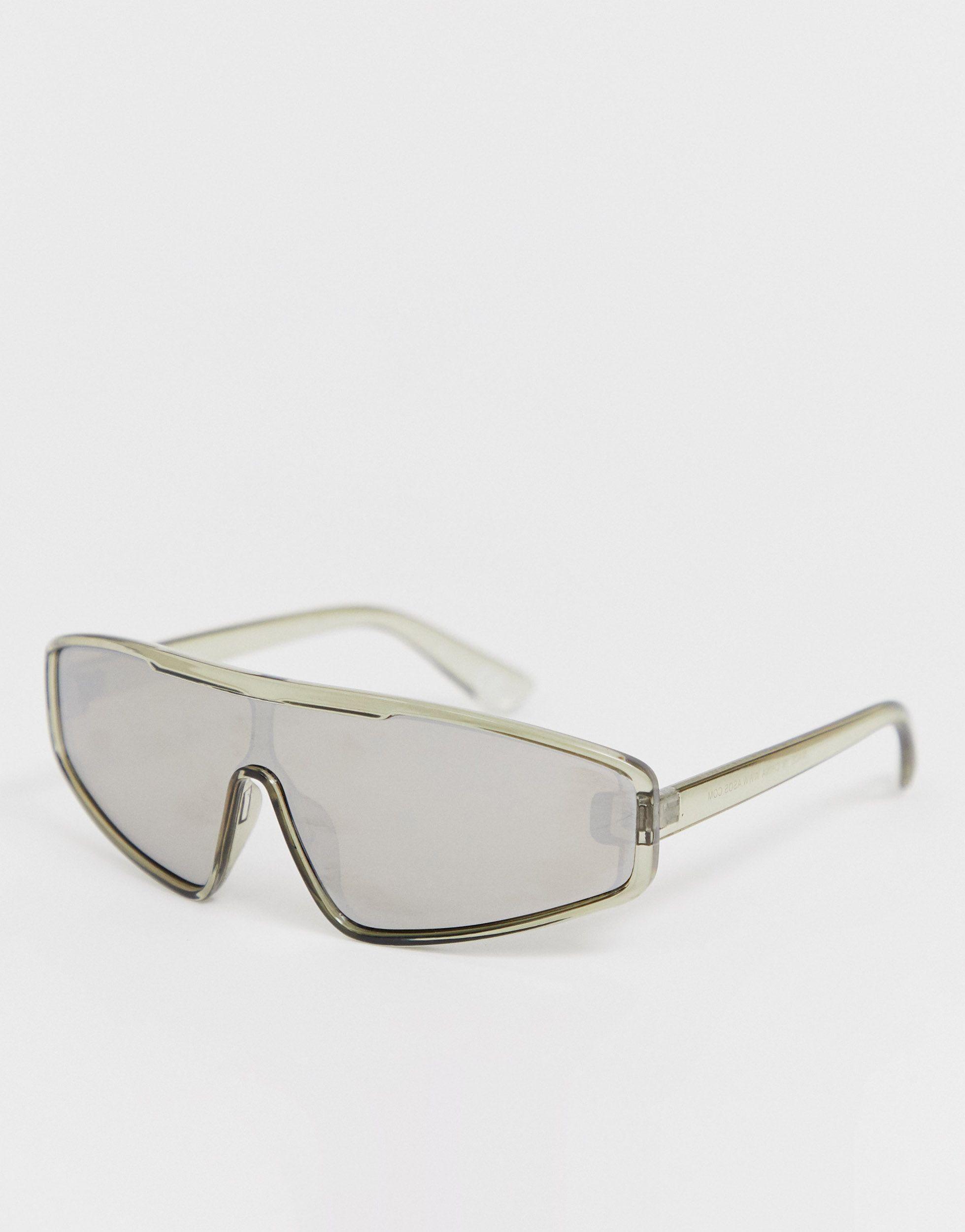 ASOS – Rave – Visor-Sonnenbrille mit Kunststofffassung und silber  verspiegelten Gläsern, in Mettallic für Herren | Lyst DE