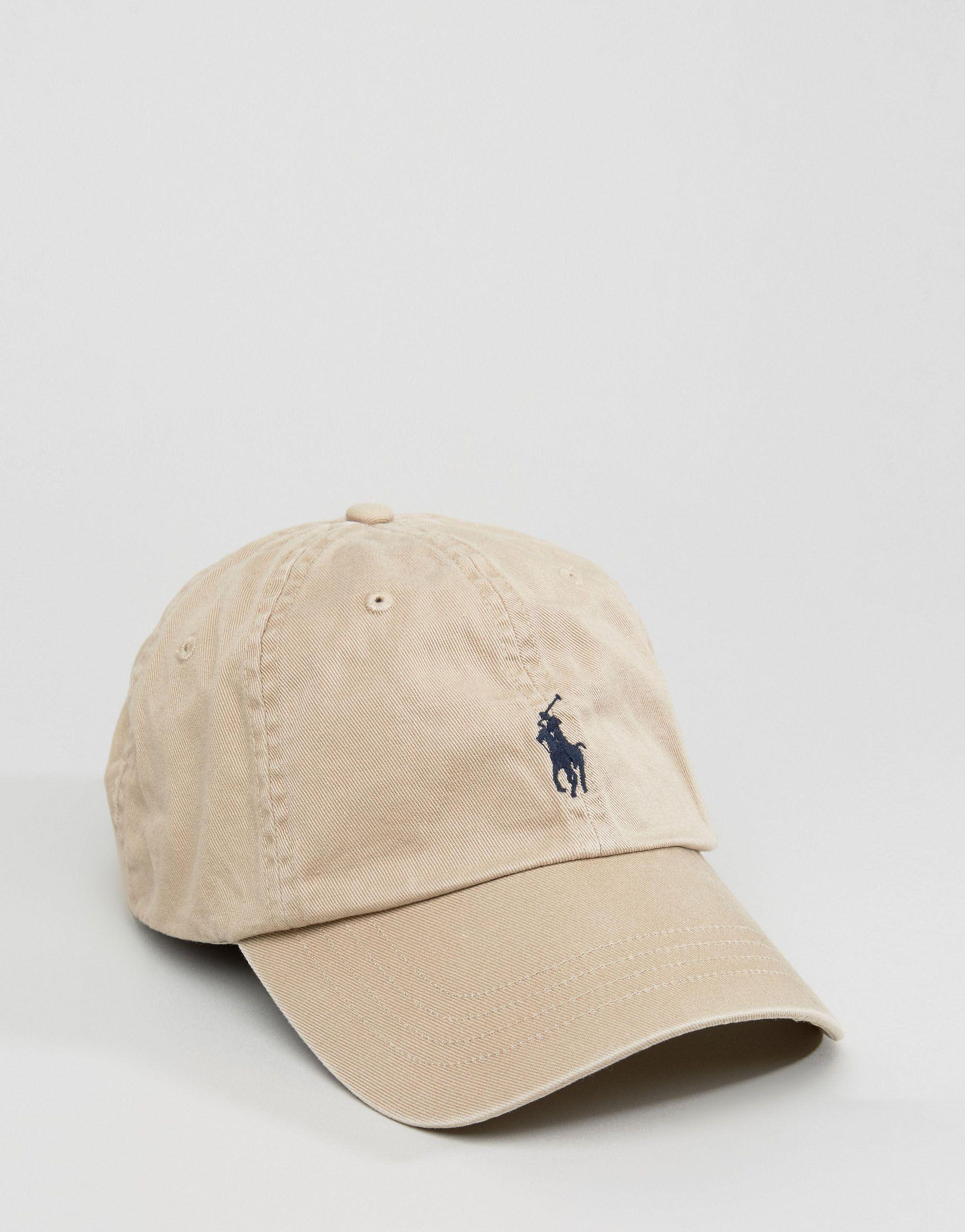 Cappello con visiera beige con logoPolo Ralph Lauren in Cotone da Uomo |  Lyst