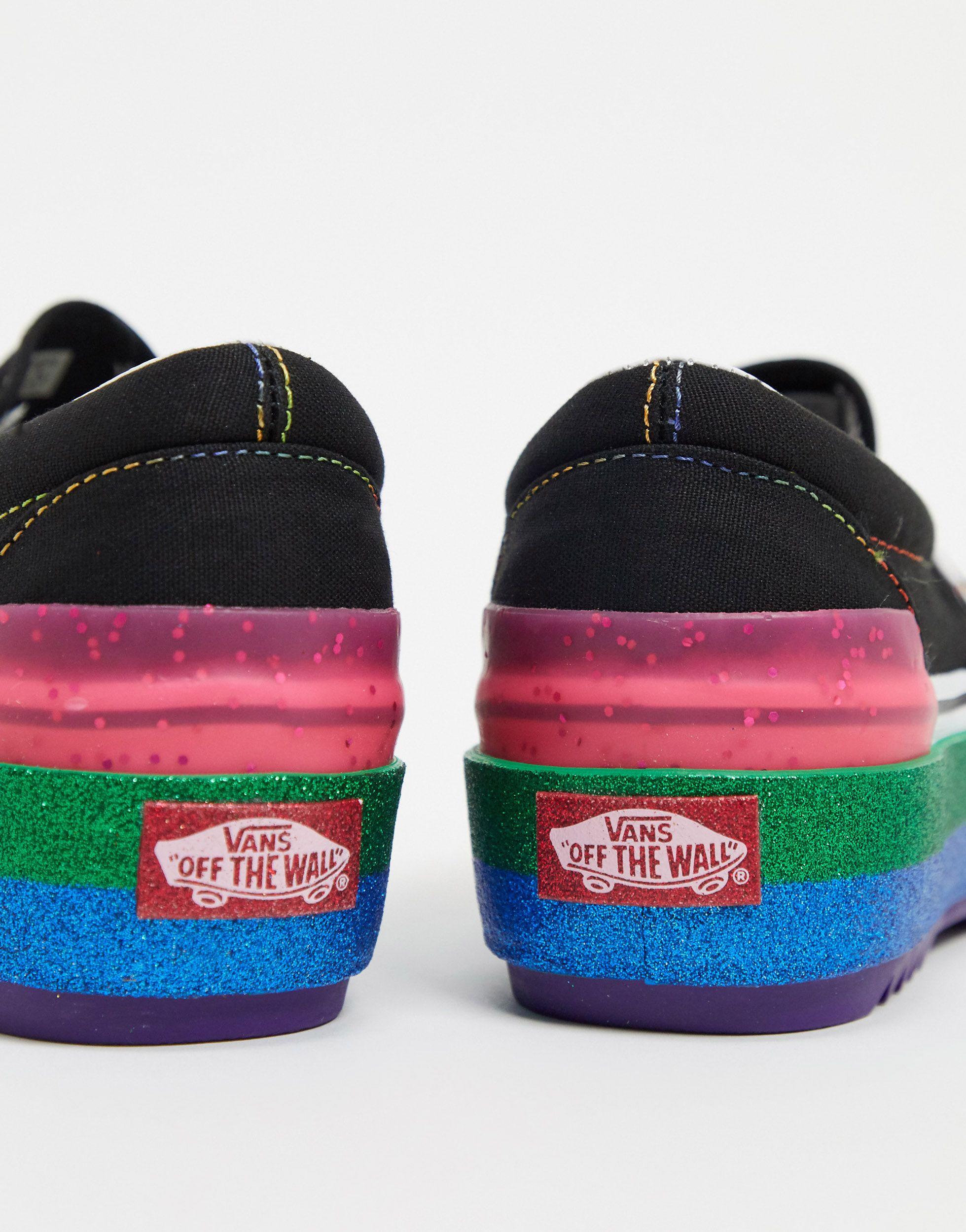 glitter old skool stacked vans