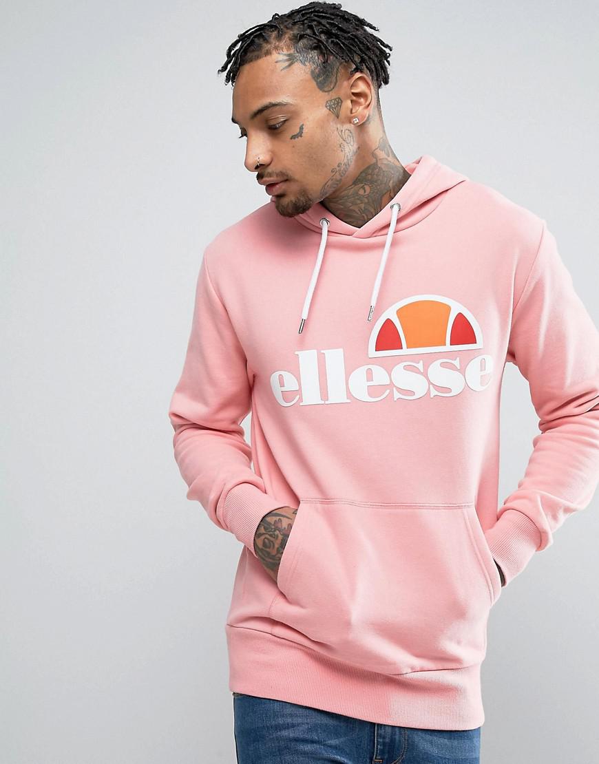 Ellesse Cotton Hoodie With Classic Logo In Pink for Men - Lyst