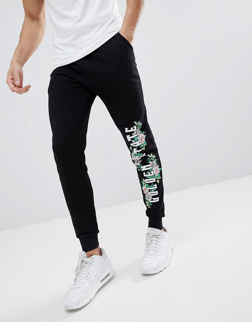 black skinny joggers