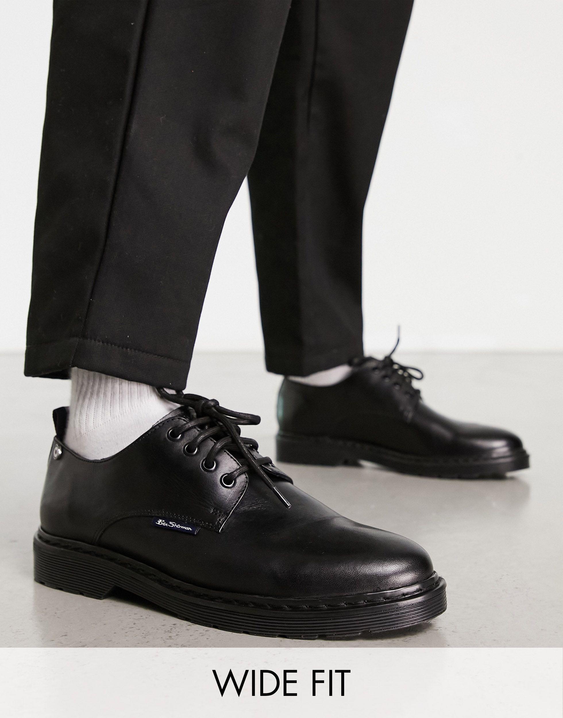 Wide fit - scarpe stringate a pianta larga da Uomo di Ben Sherman in Nero |  Lyst