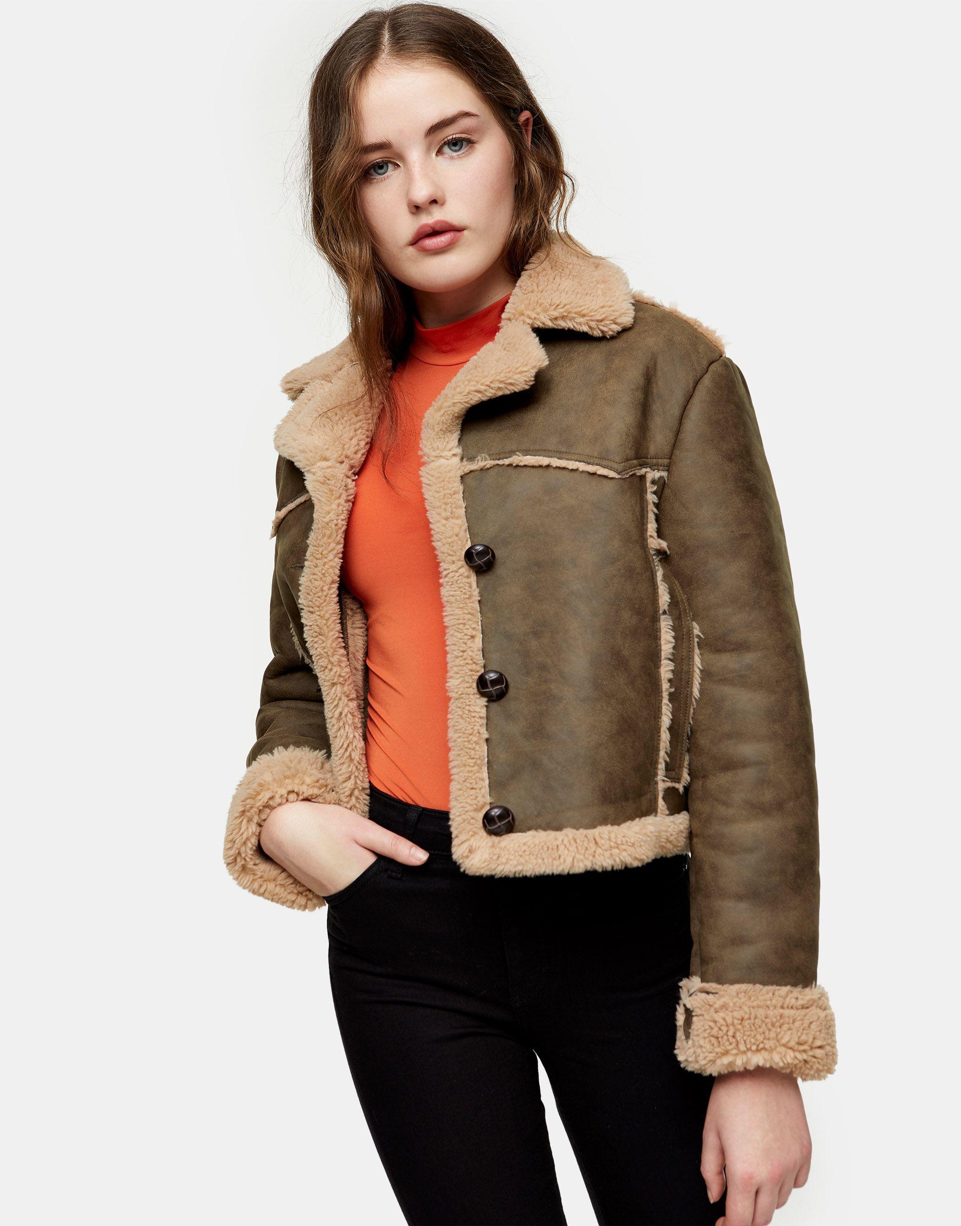 topshop shearling