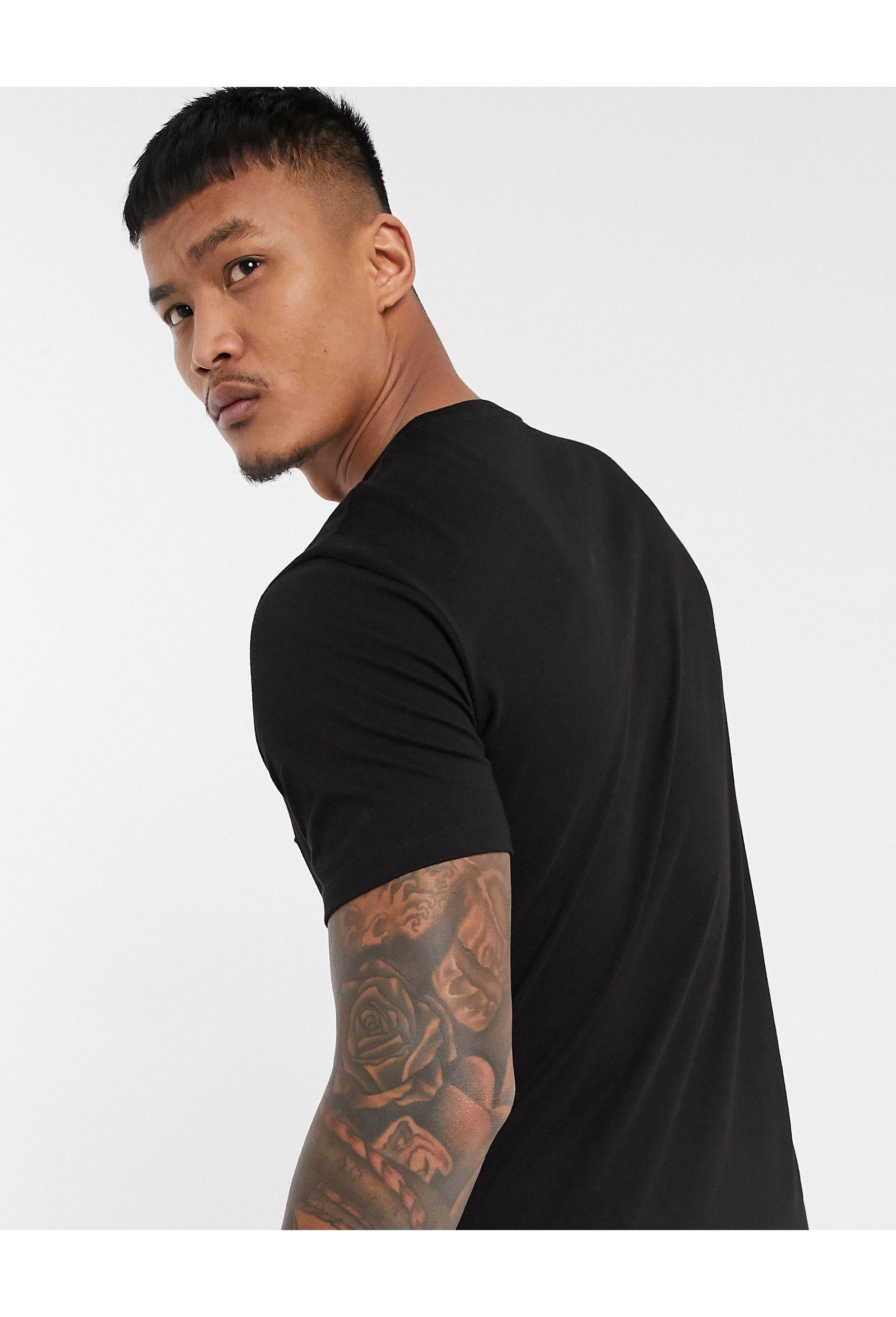 Armani Exchange Embossed Text Logo T-shirt in Black for Men | Lyst
