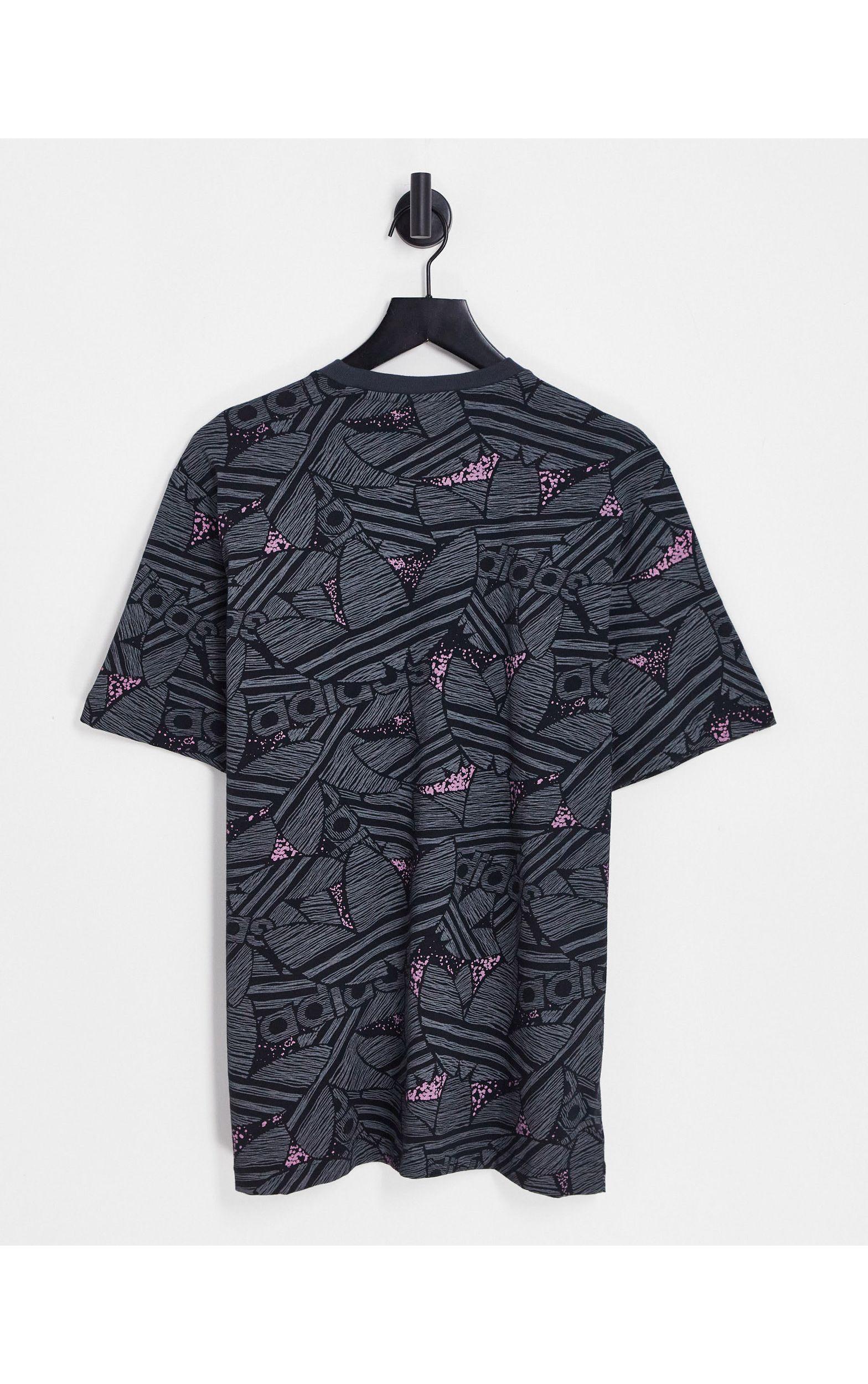 adidas Originals All Over Print Trefoil T-shirt in Gray for Men | Lyst