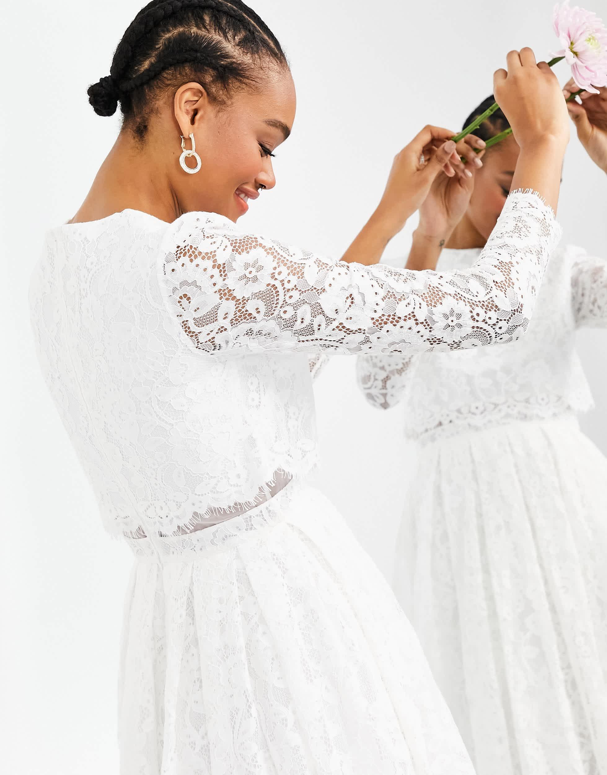 Asos Design Asos Edition Nouveau Embroidered Wedding Dress ASOS