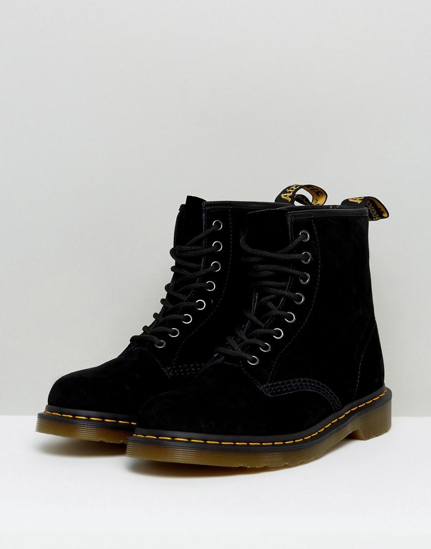 1460 Suede Boots in Black for | Lyst