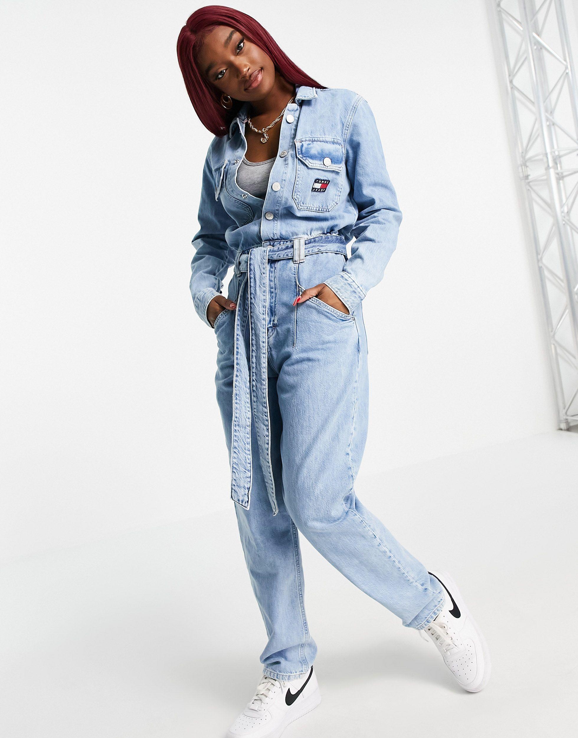 Tommy Hilfiger Denim Jumpsuit in Blue | Lyst Australia