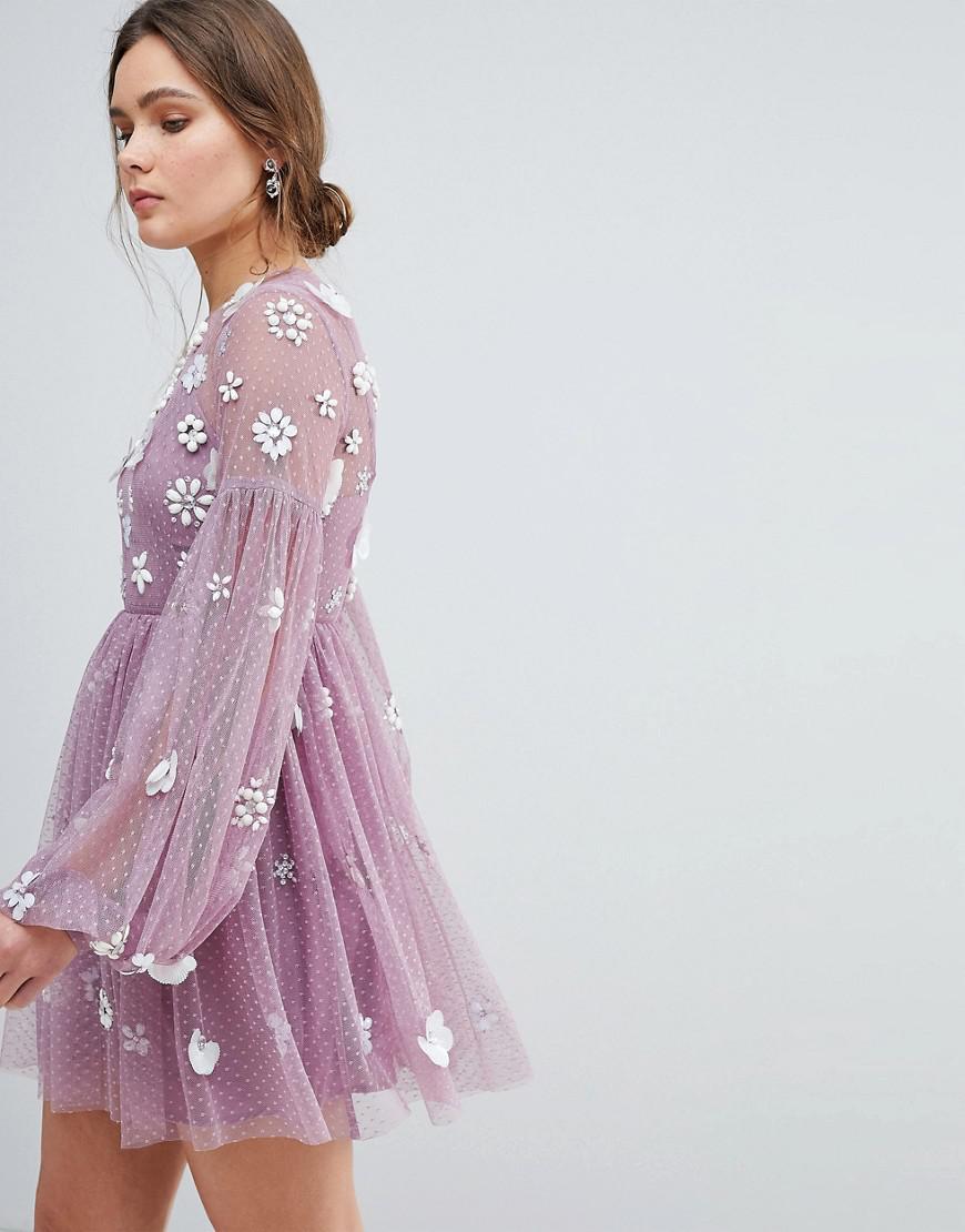 asos cluster embellished midi dress