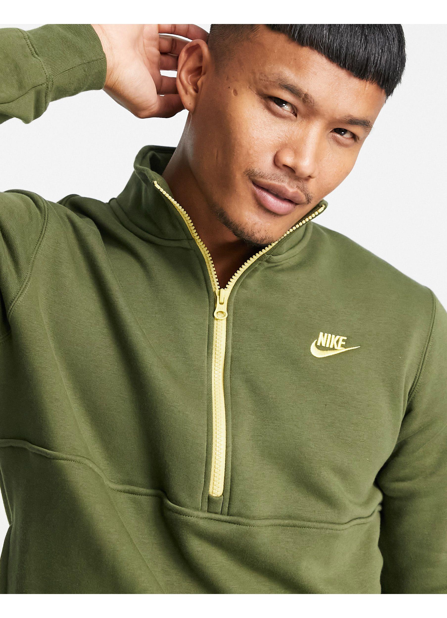 Nike Club Fleece Half Zip Sweat in 