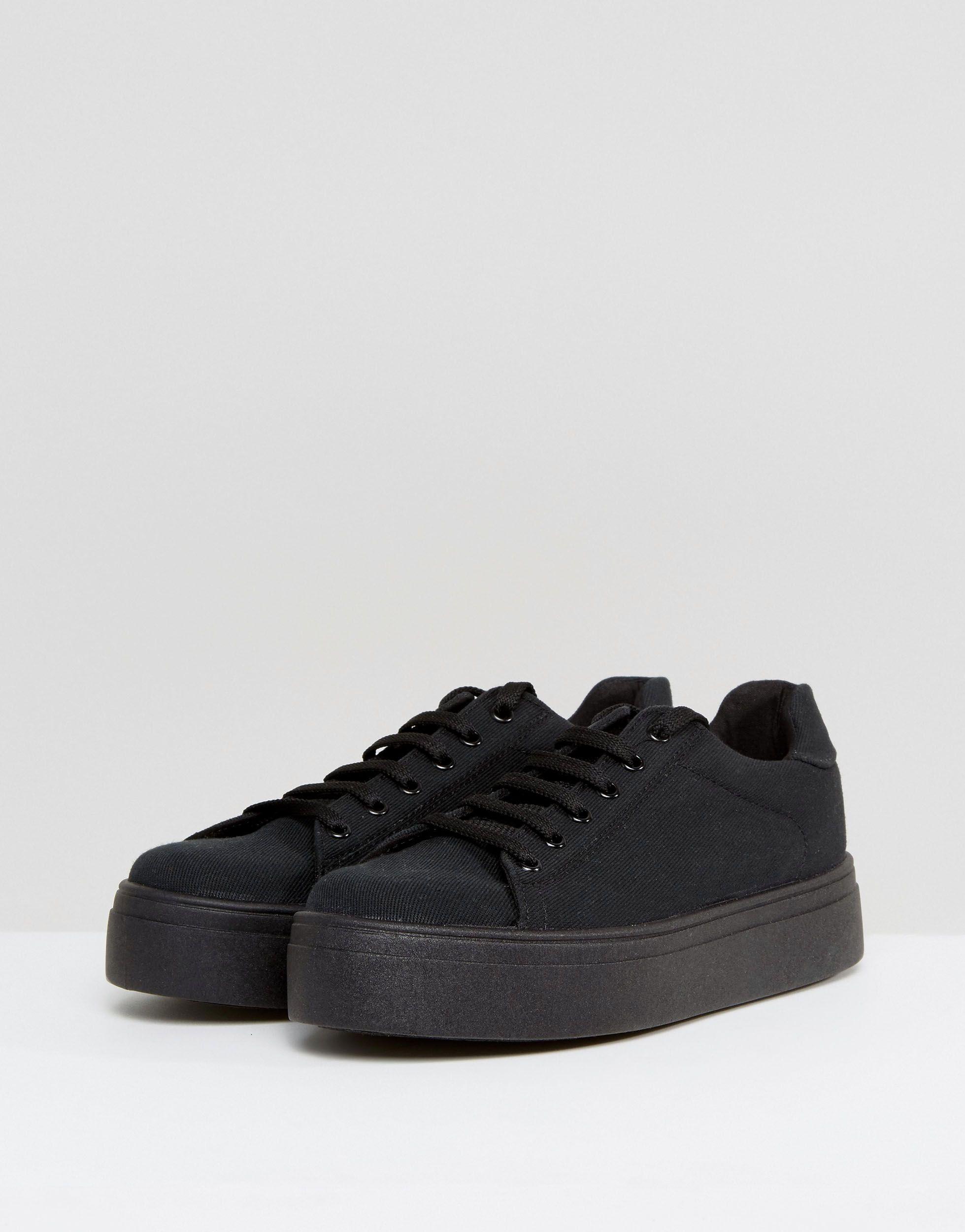 asos design day light chunky flatform lace up trainers