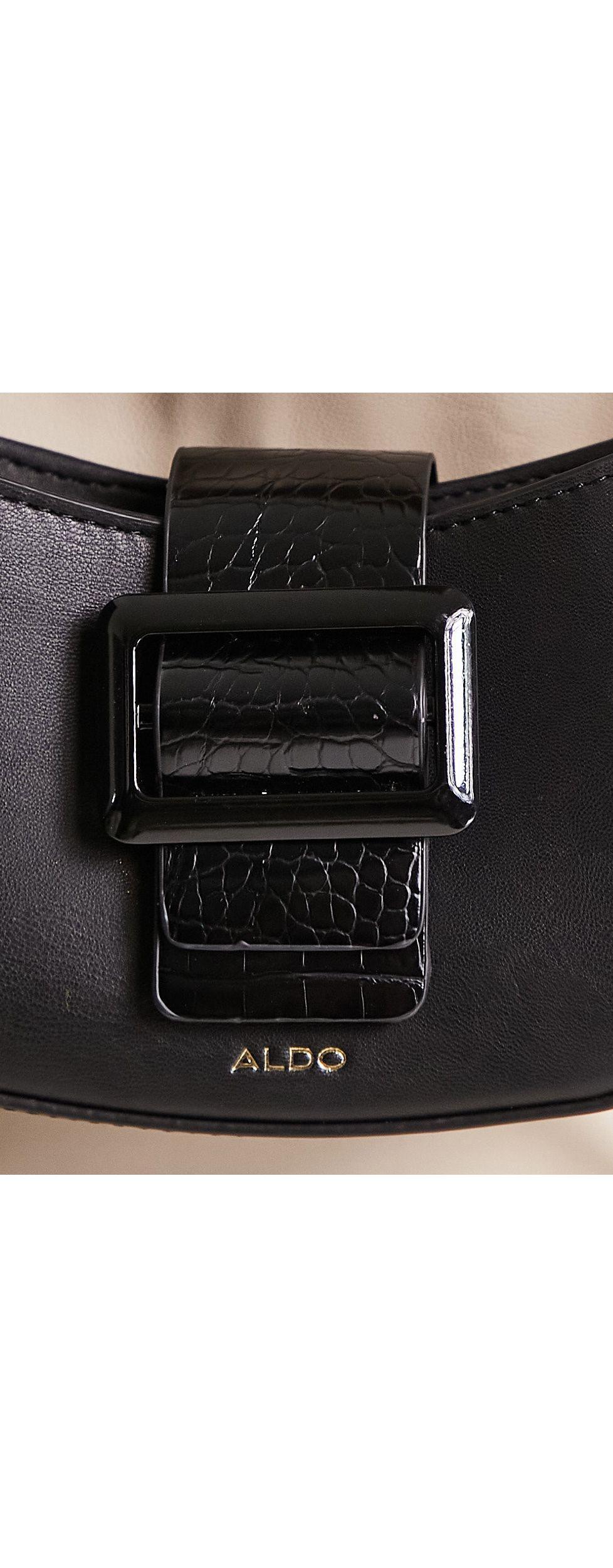 ALDO Alielx buckle detail shoulder bag in black