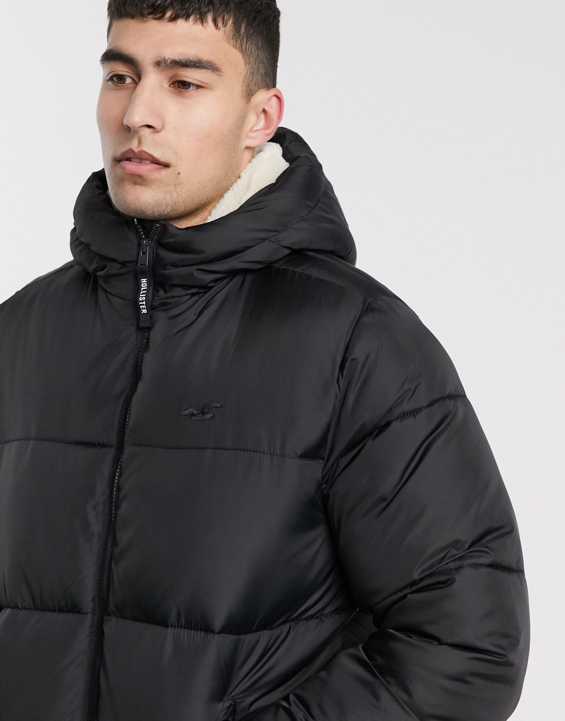 black borg lined puffer jacket