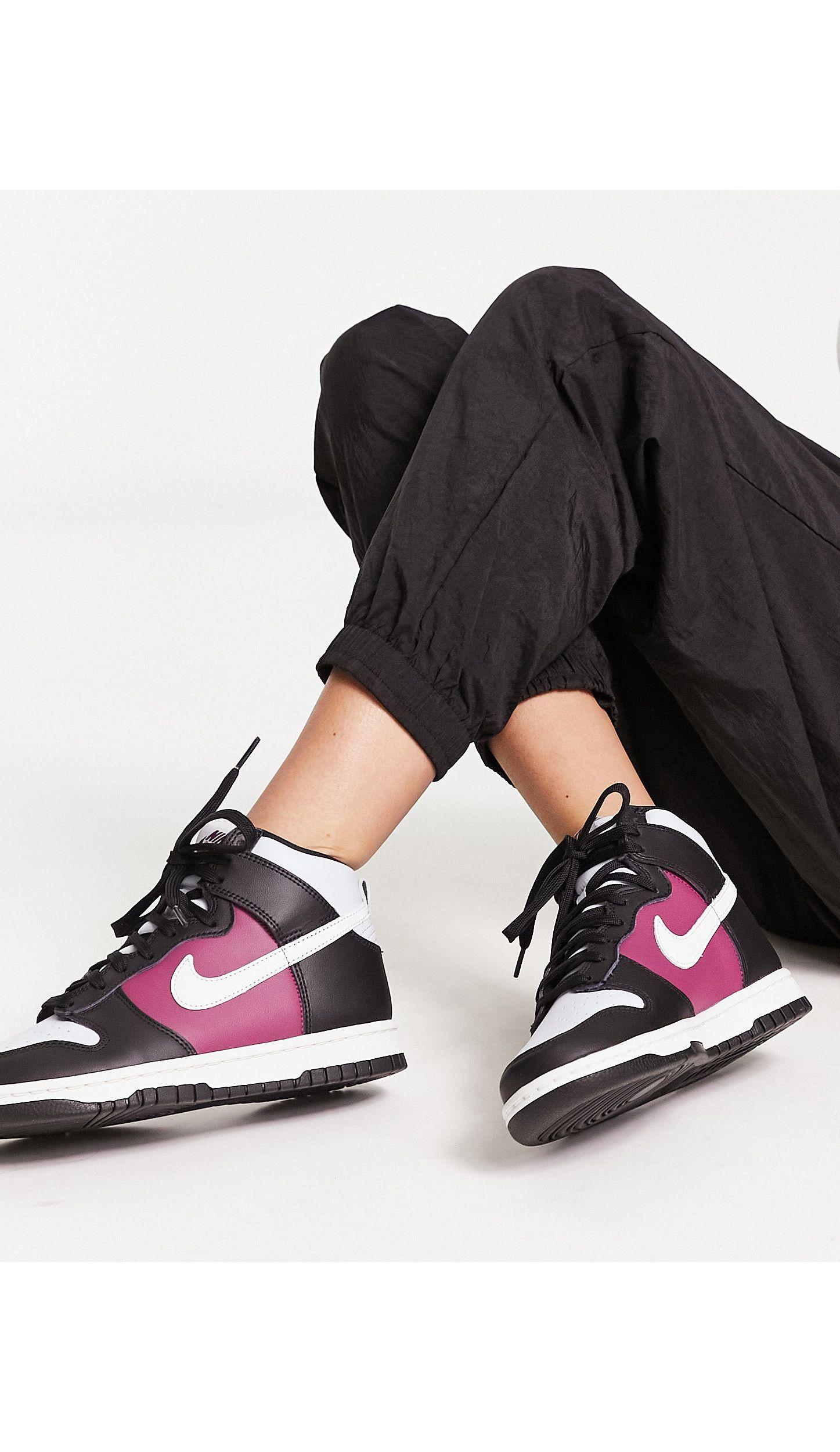 Dunk - baskets montantes - noir et rose Nike en coloris Noir | Lyst
