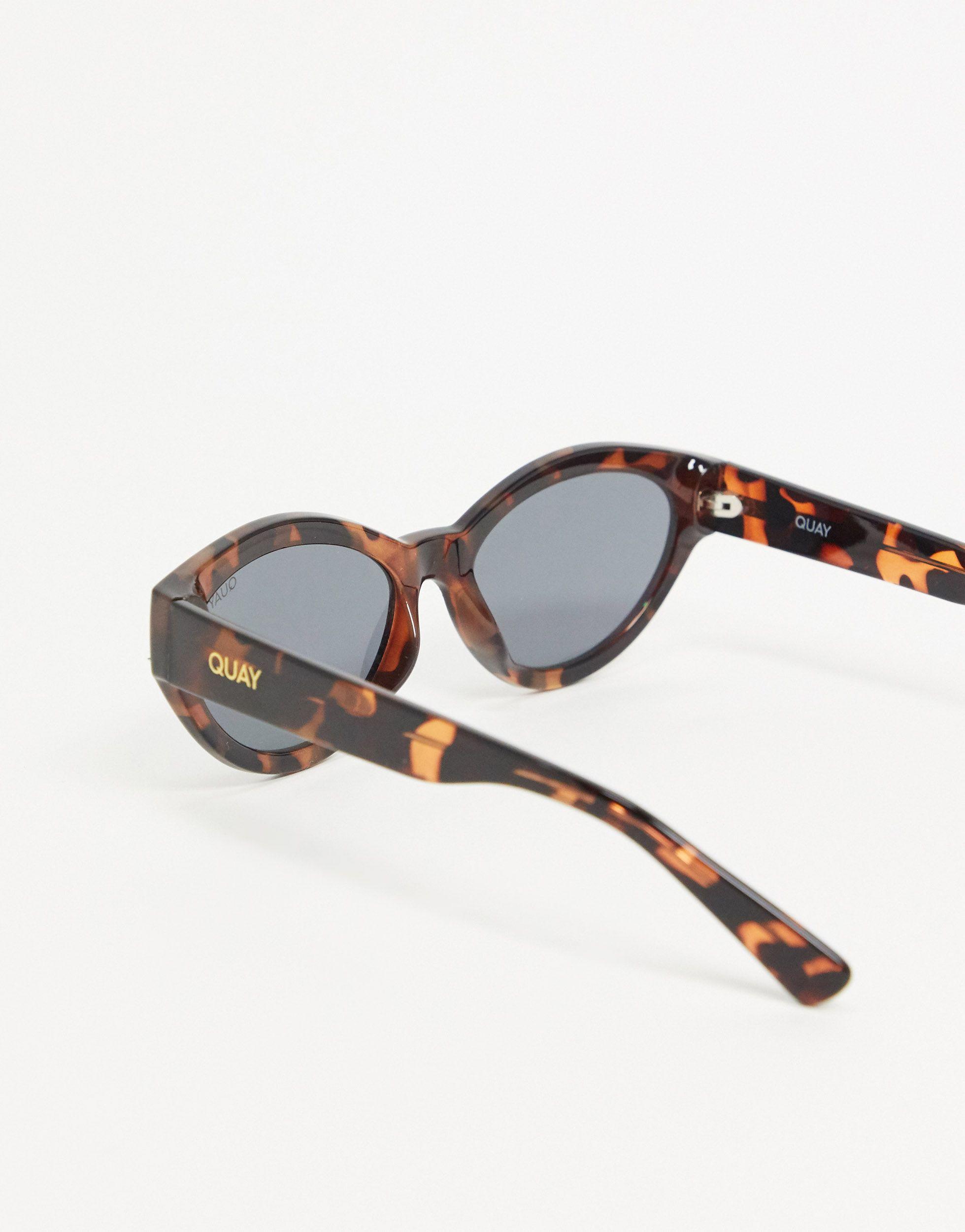 Quay Totally buggin Cat Eye Sunglasses in Brown | Lyst
