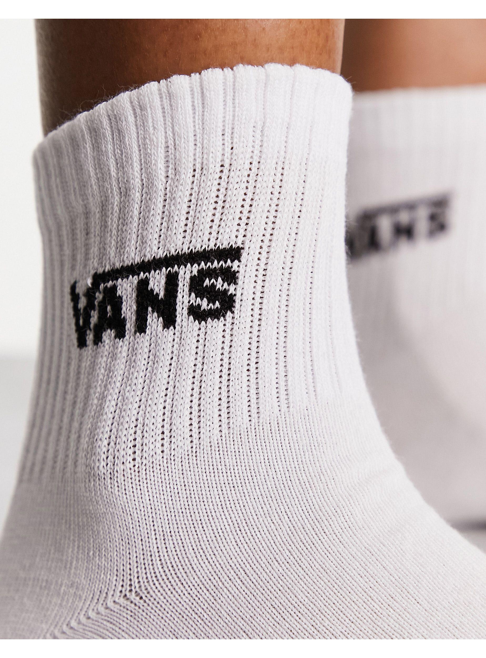 Vans Half Crew Socks in White | Lyst