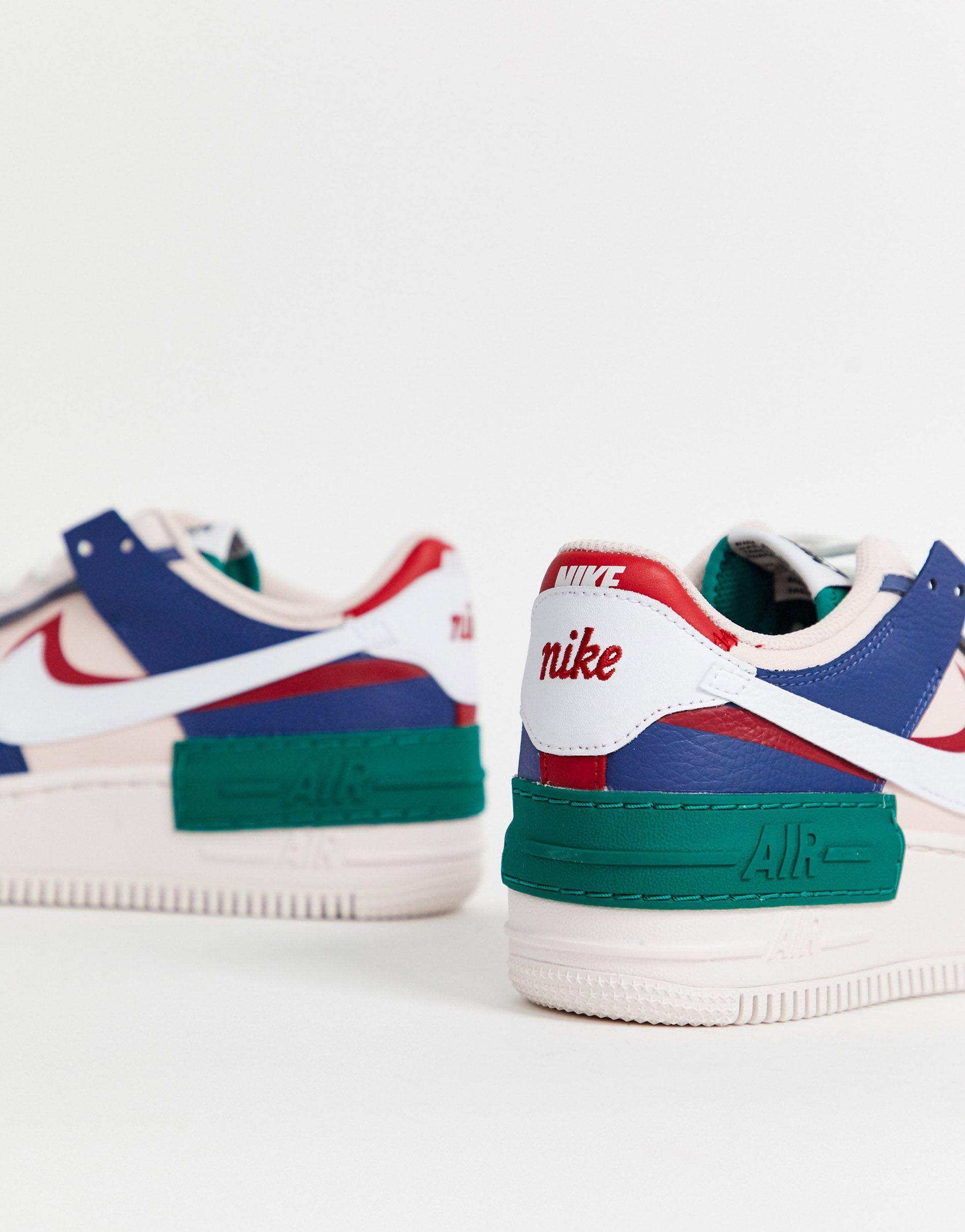 nike air force 1 azul y rosa