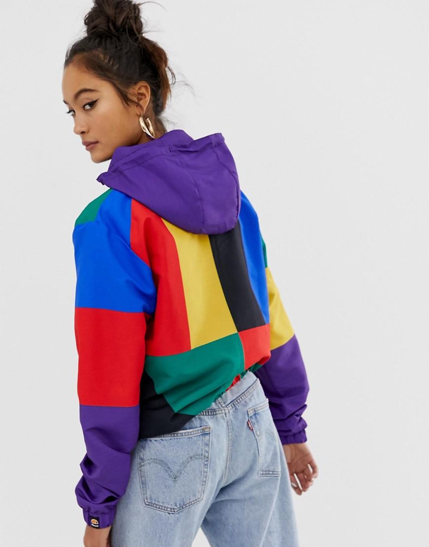 Ellesse Hooded Jacket With Chest Logo In Color Block Exclusive To Asos in  Blue | Lyst