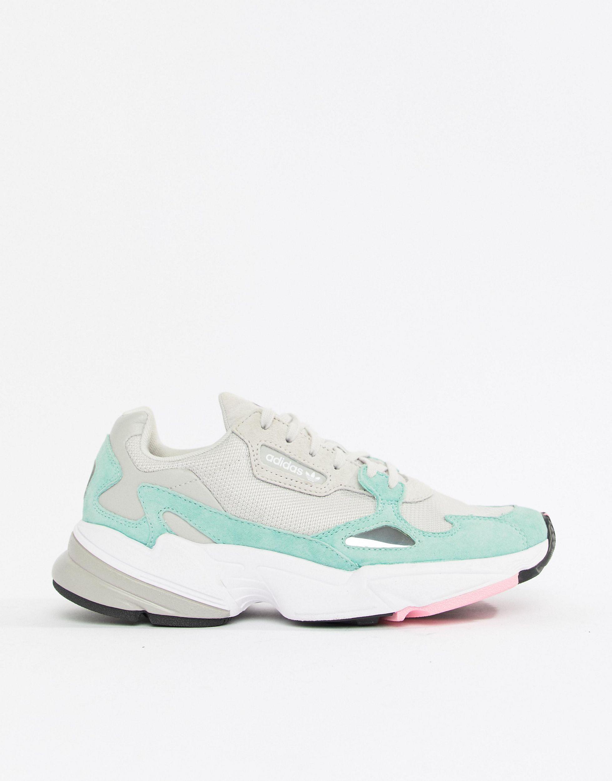 Falcon - Baskets - et vert menthe adidas Originals en coloris Gris ... Falcon - Baskets - et vert menthe adidas Originals en coloris Gris ...