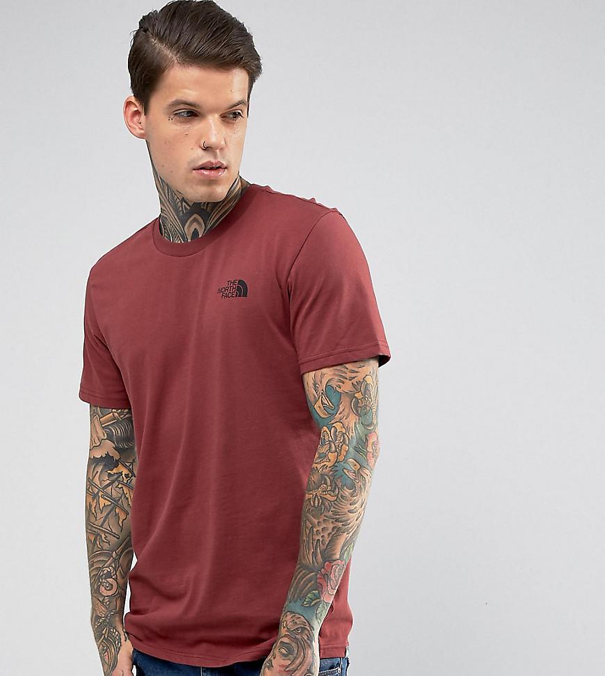 The North Face Cotton Simple Dome T Shirt In Burgundy Exclusive To Asos In Red For Men Lyst