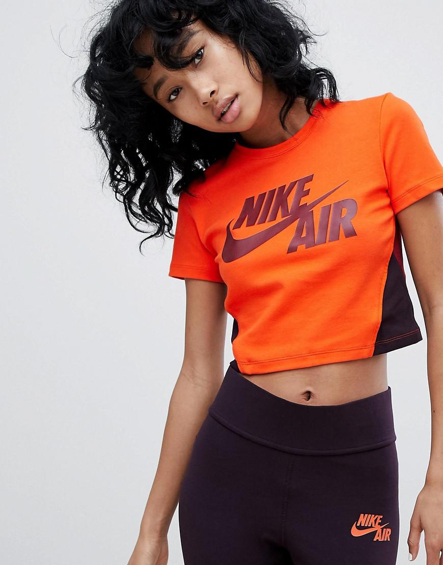 nike orange crop top