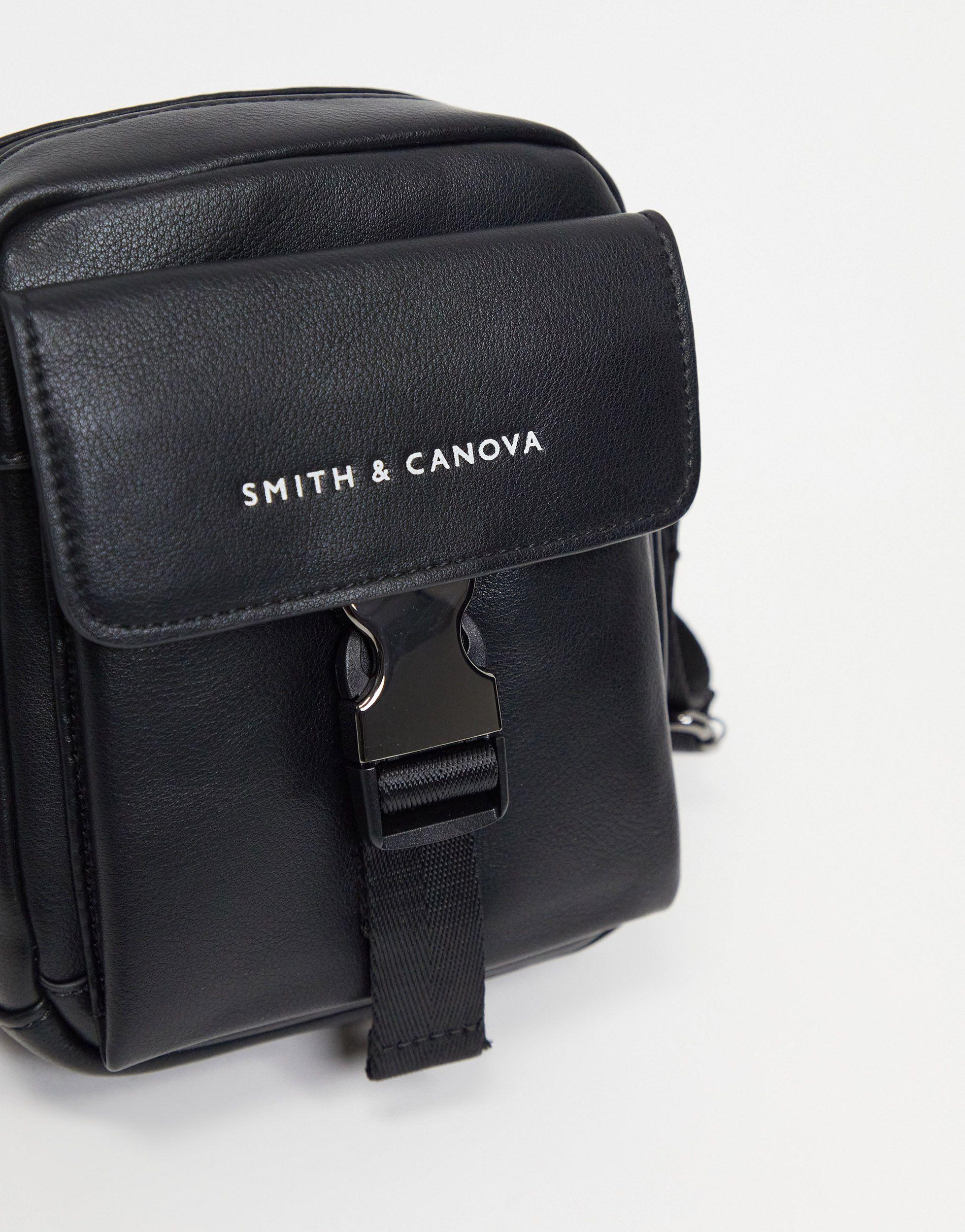 Smith & Canova Smith & Canova Front Clip Cross Body Bag in Black for Men |  Lyst
