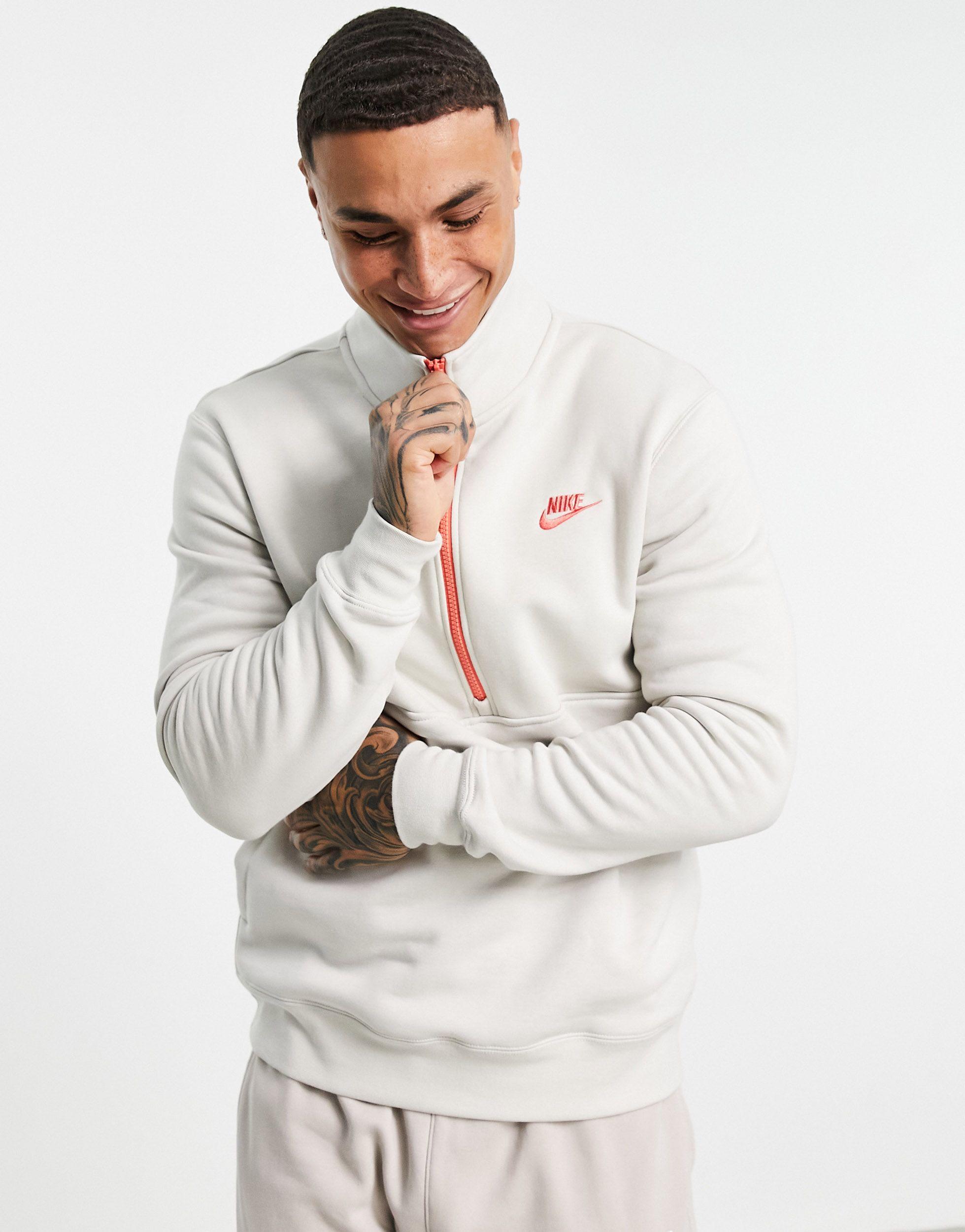 Nike club clearance half zip sweat