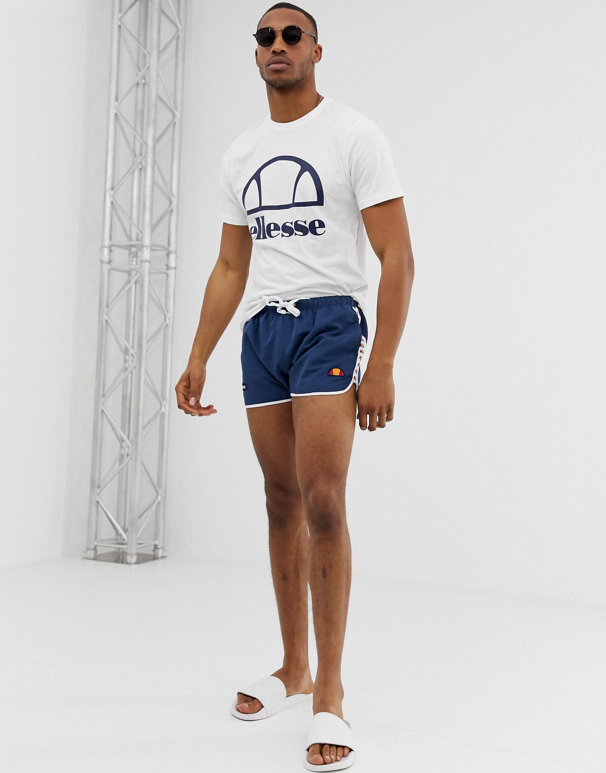 Ellesse Swim Shorts With Taping Exclusive To Asos in Blue for Men | Lyst