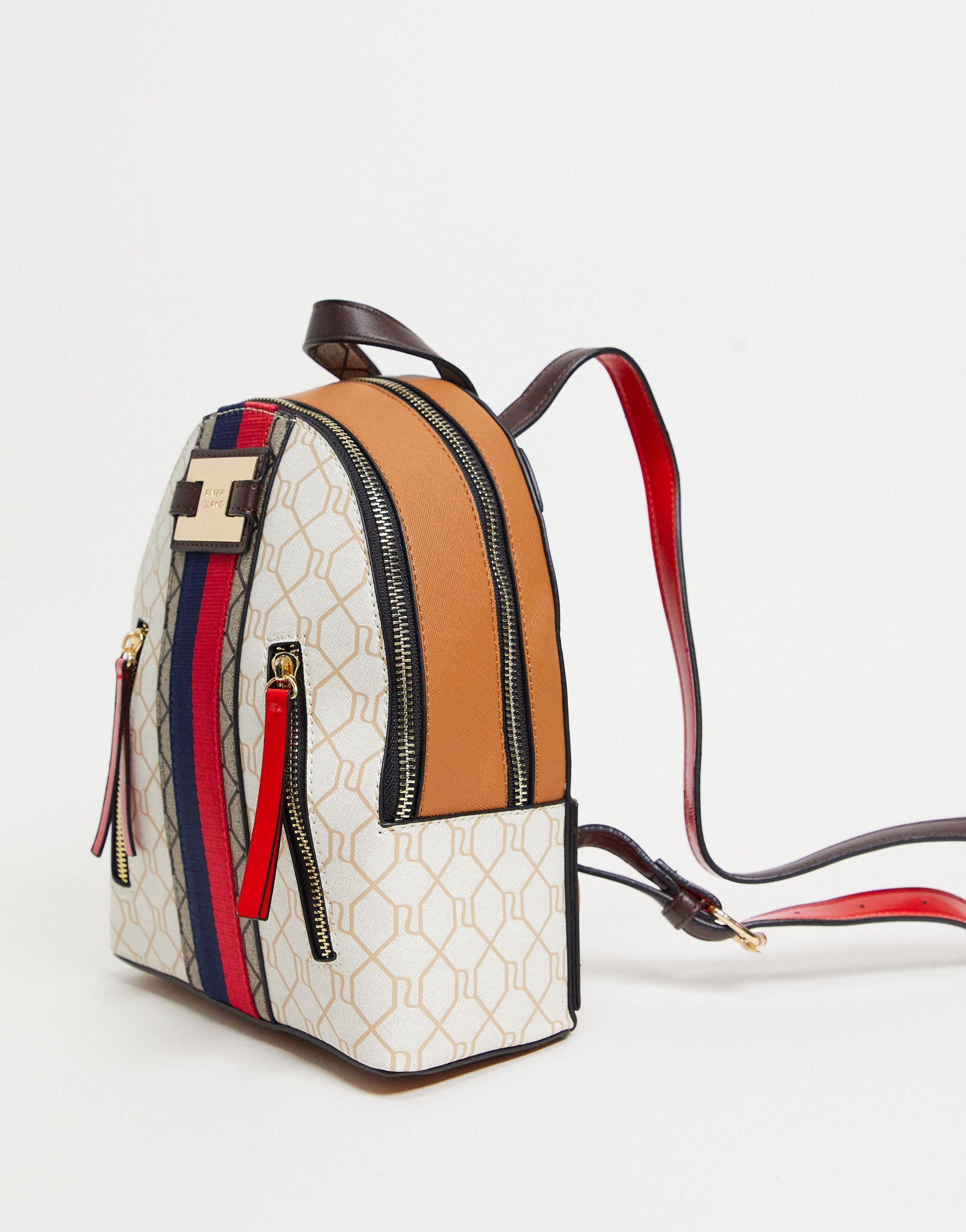Mochila con monograma del logo River Island de color Gris | Lyst