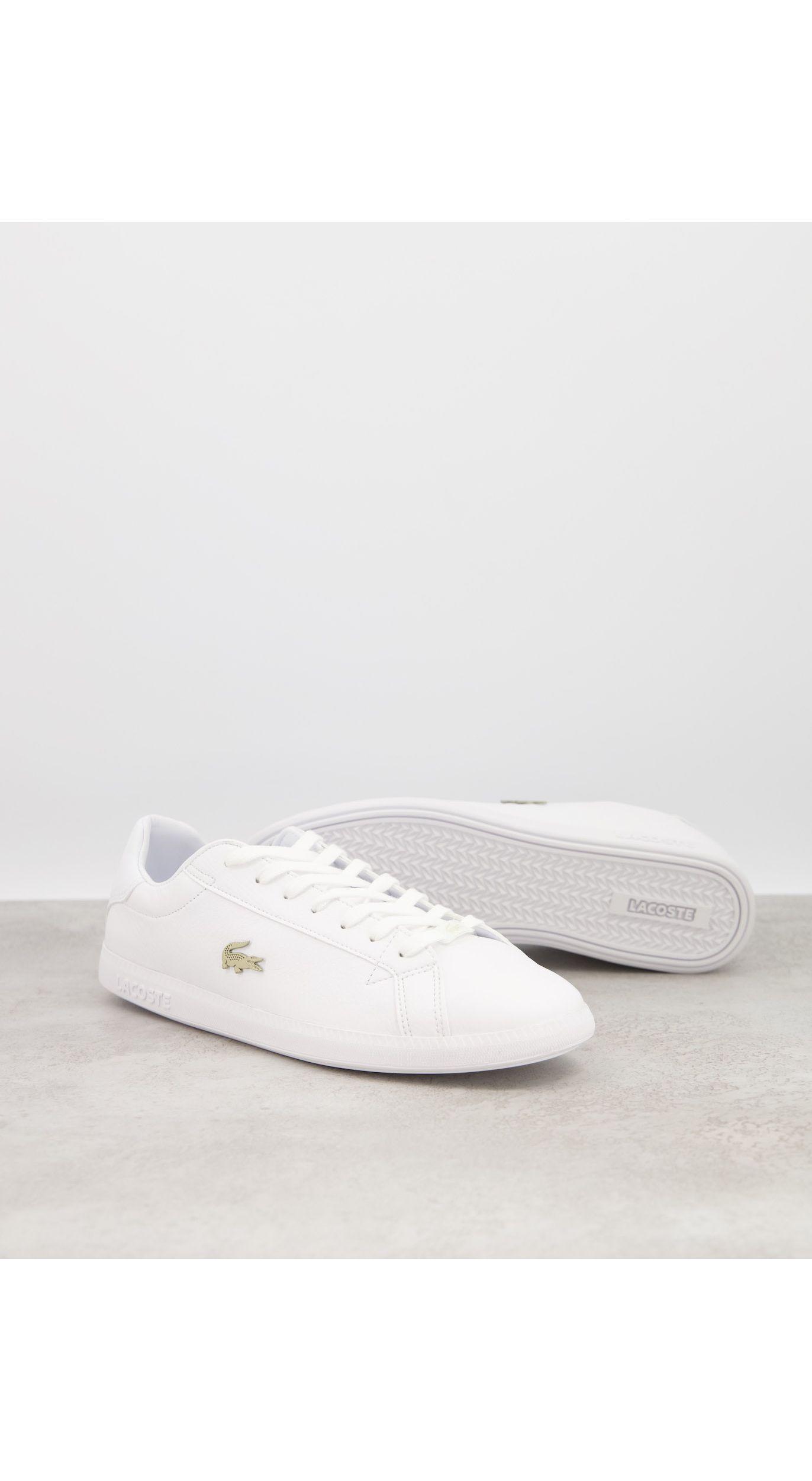 Lacoste Graduate Trainers With Gold Croc in White for Men | Lyst