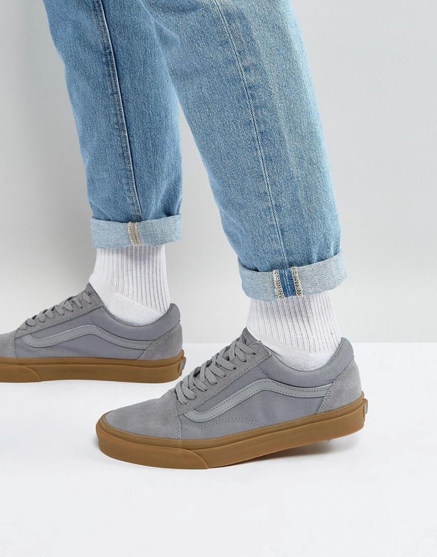 Vans Old Skool Sneakers With Gum Sole In Grey Va38g1po9 in Grey for Men |  Lyst Australia