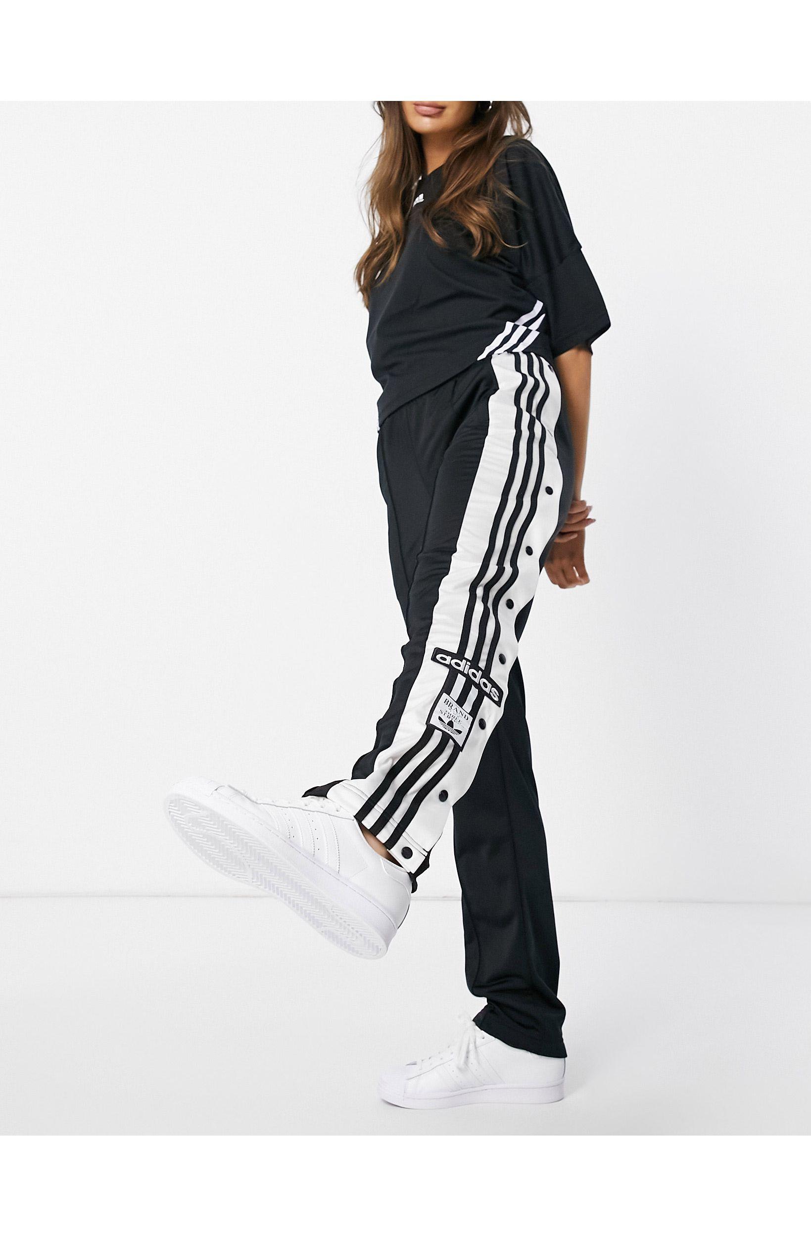 adidas Originals Adibreak - Trainingsbroek Met Drukknopen Langs Zijkant in  het Zwart | Lyst NL