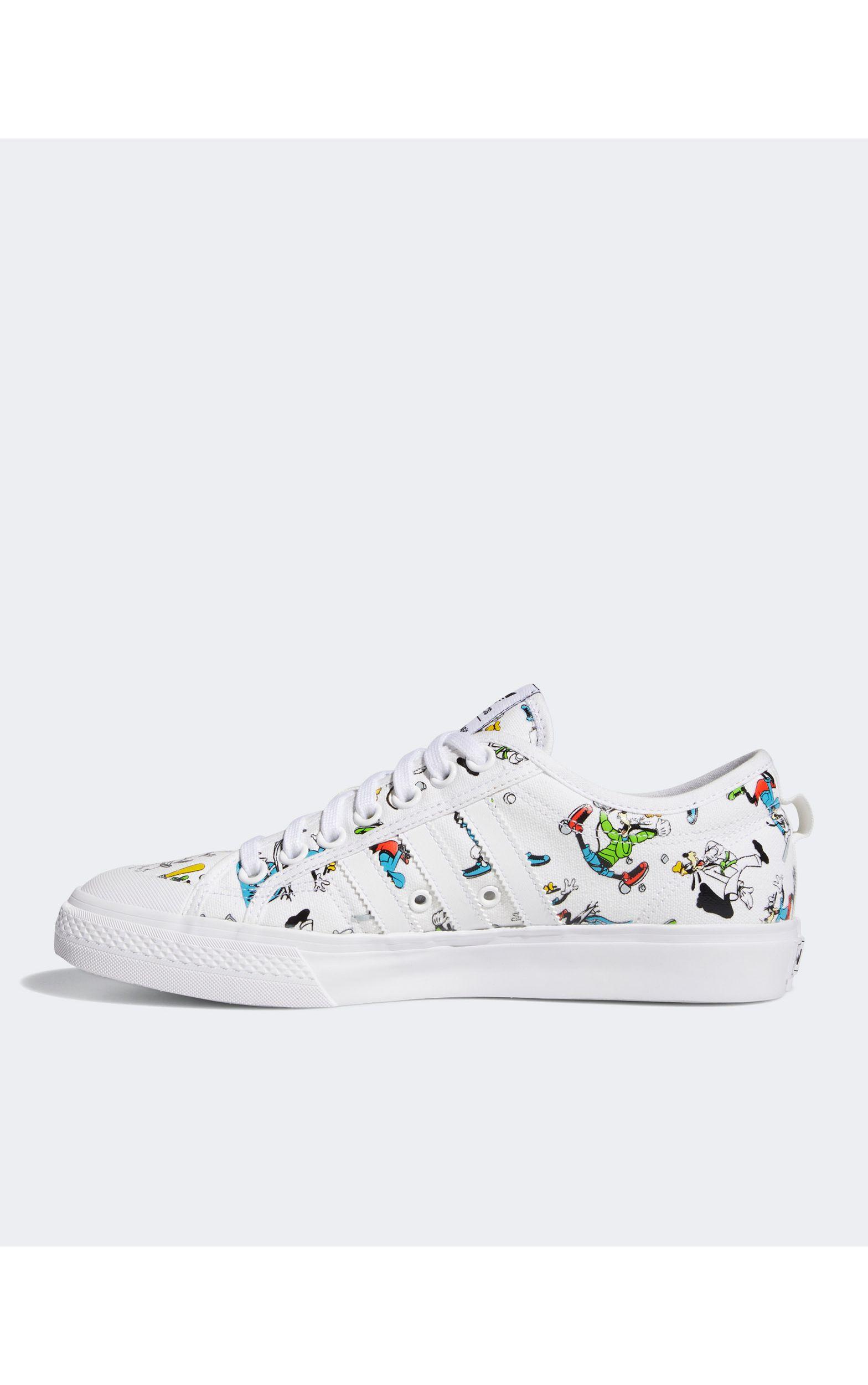 adidas Originals Leather Nizza X Disney Sport Goofy Shoes in White for Men  - Lyst