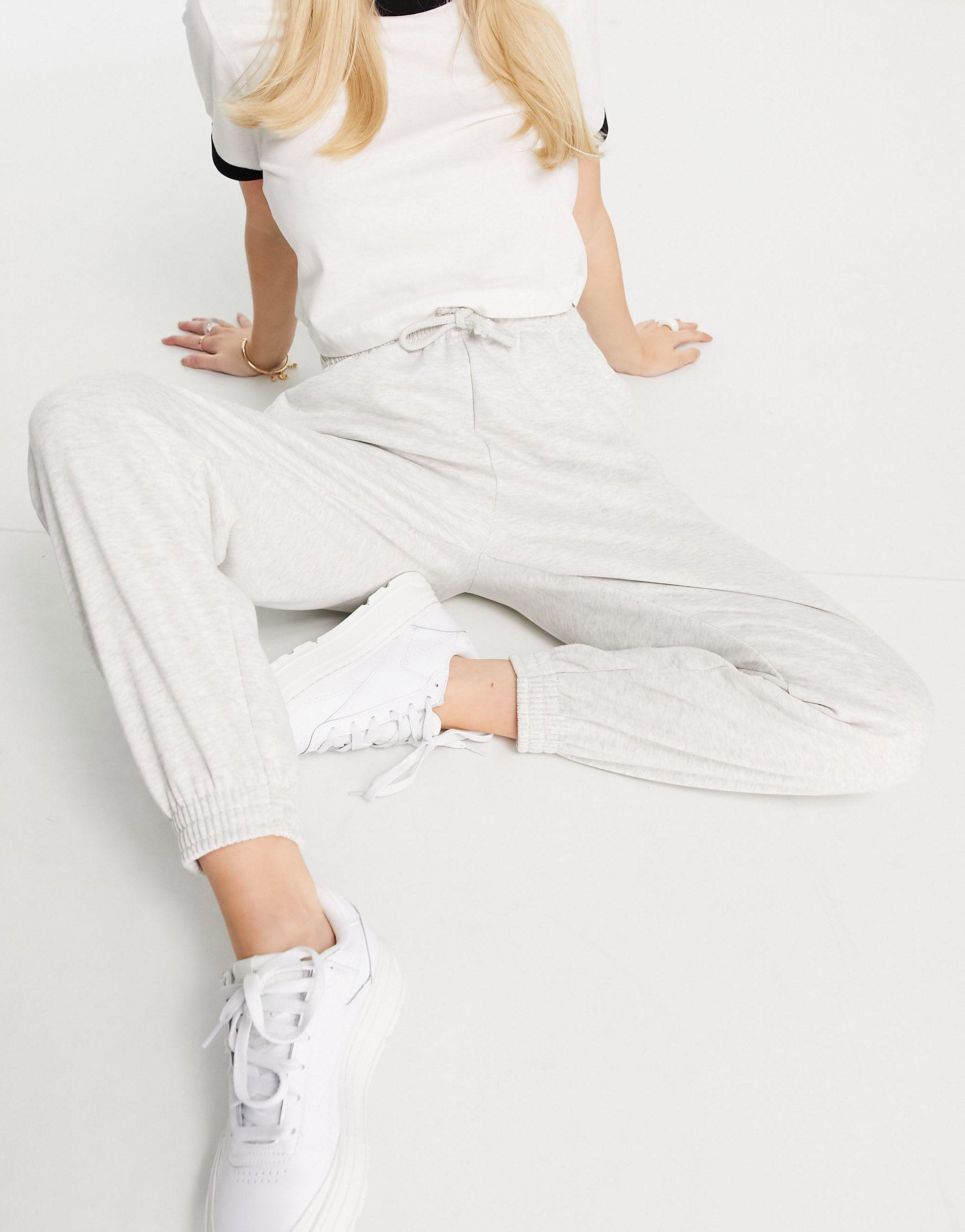 TOPSHOP Synthetic Petite Oversized 90s joggers in Grey (Gray) | Lyst