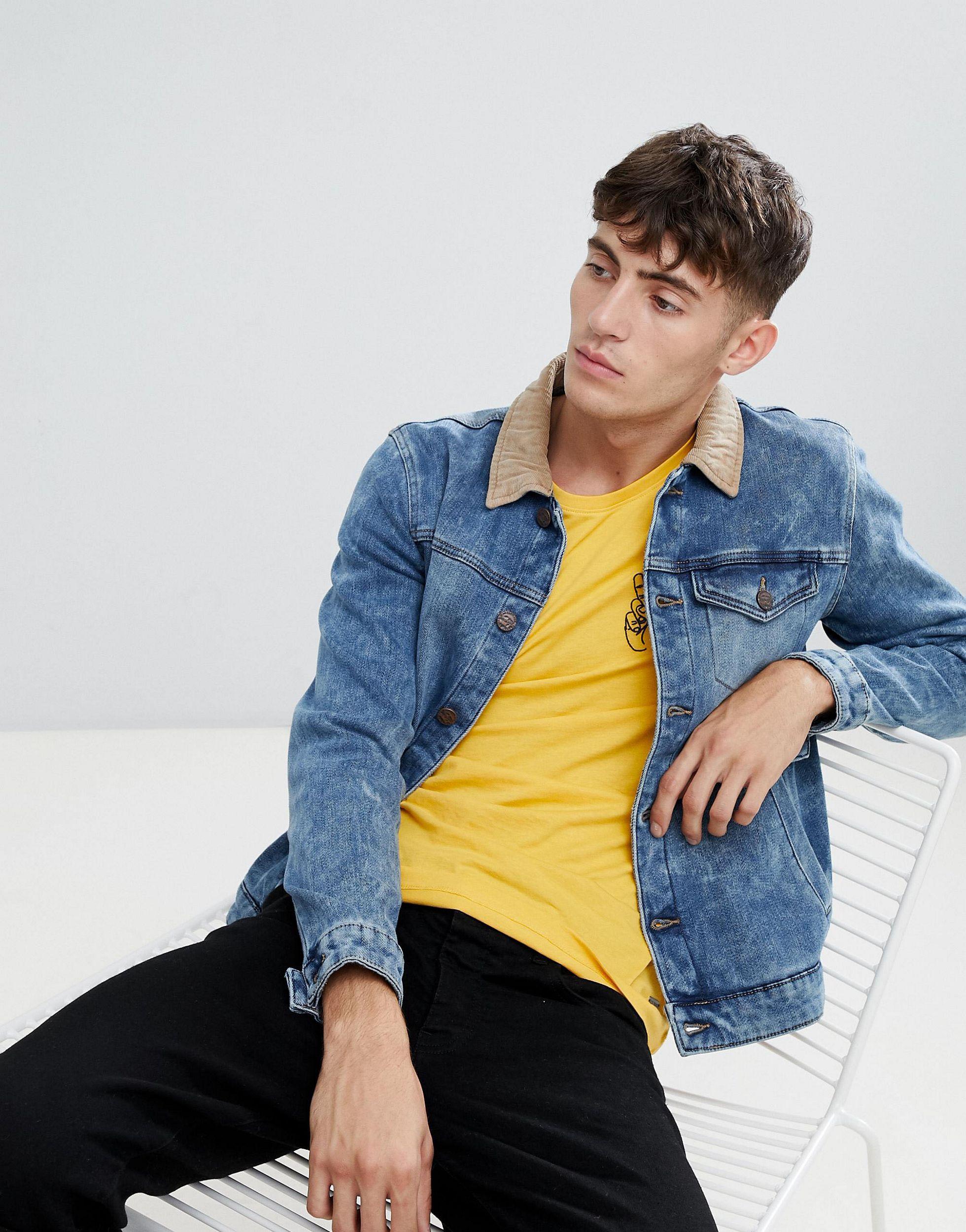 blue jean jacket with wool lining