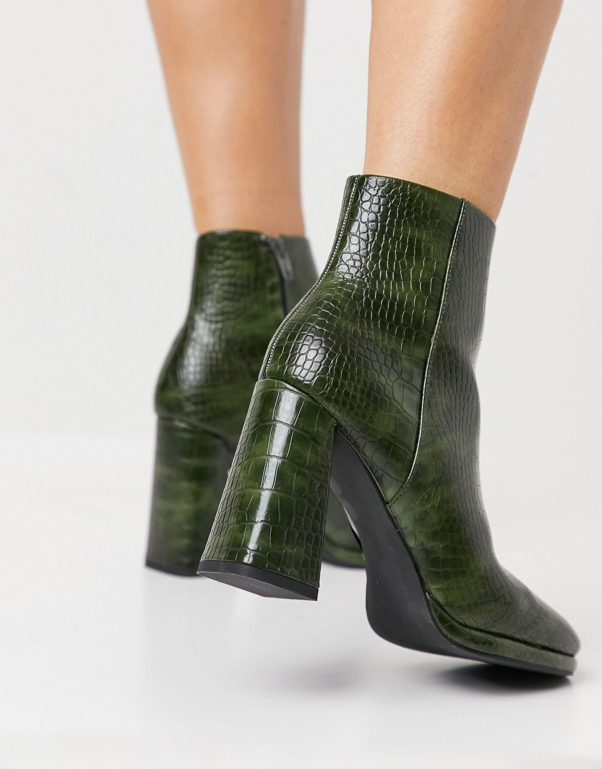 green asos boots