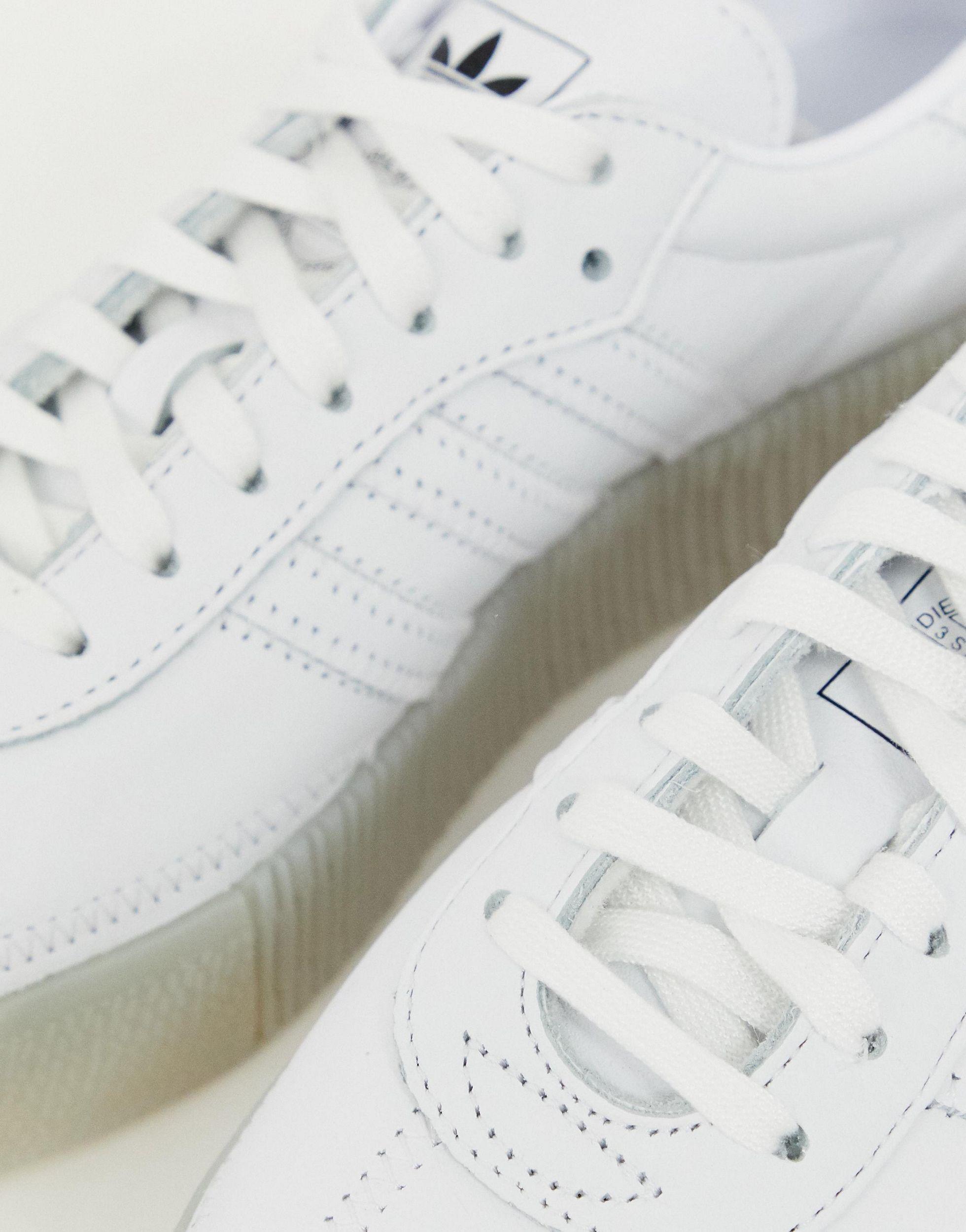 adidas Originals Leather Samba Rose Trainers in White | Lyst