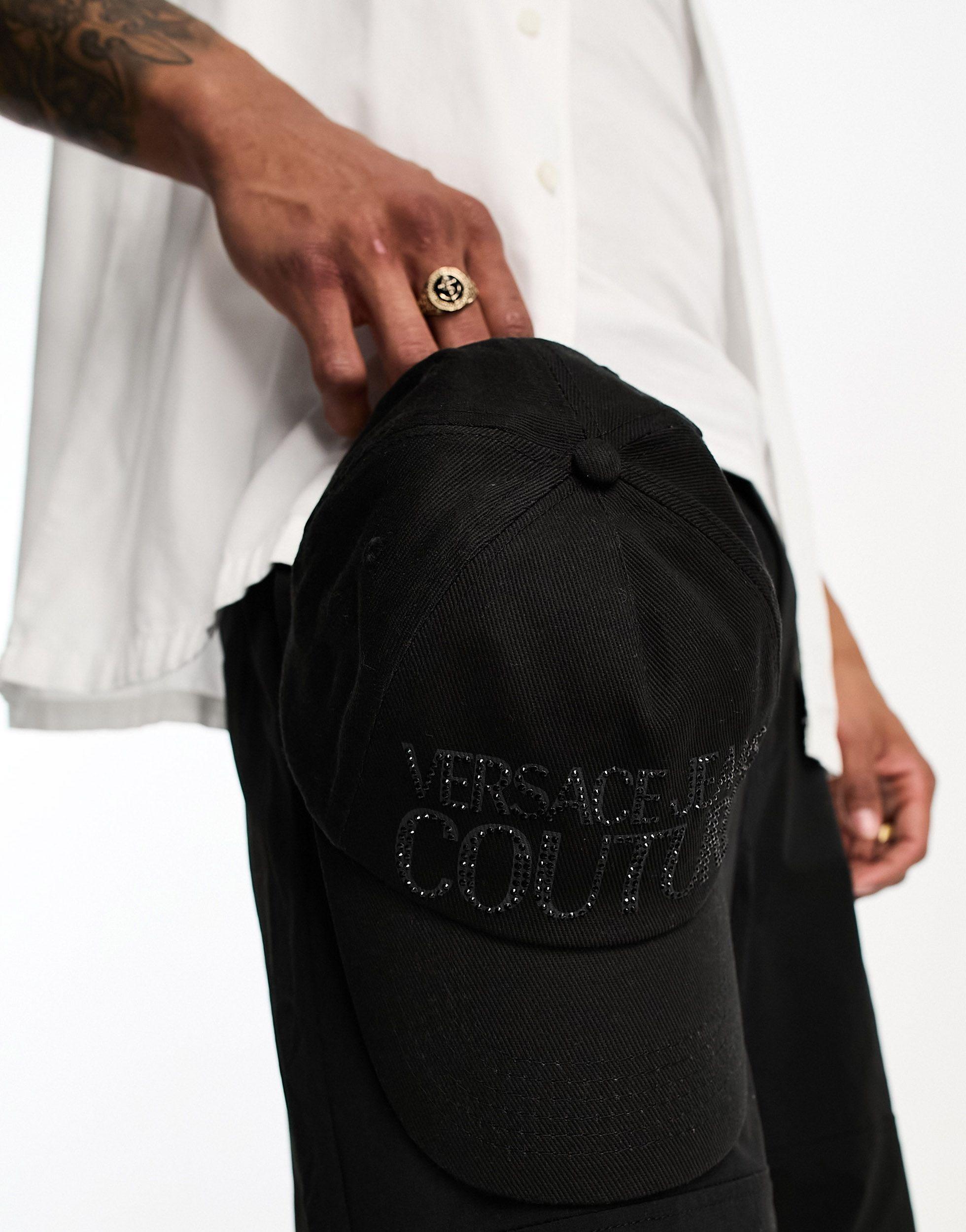 Versace Jeans Couture Pet Met Logo in het Zwart voor heren | Lyst NL