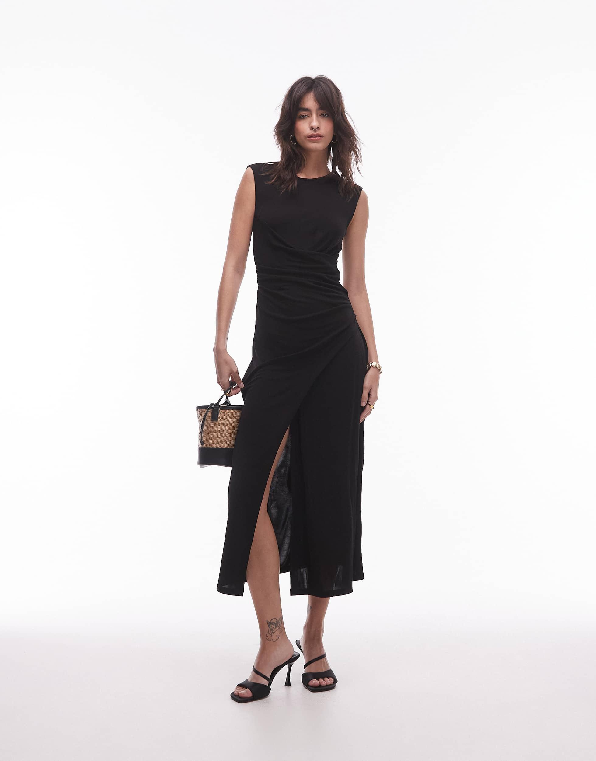 & Other Stories Jersey Midaxi Dress With Drape Detail And Asymmetric Wrap Front in White | Lyst & Other Stories Jersey Midaxi Dress With Drape Detail And Asymmetric Wrap Front in White | Lyst