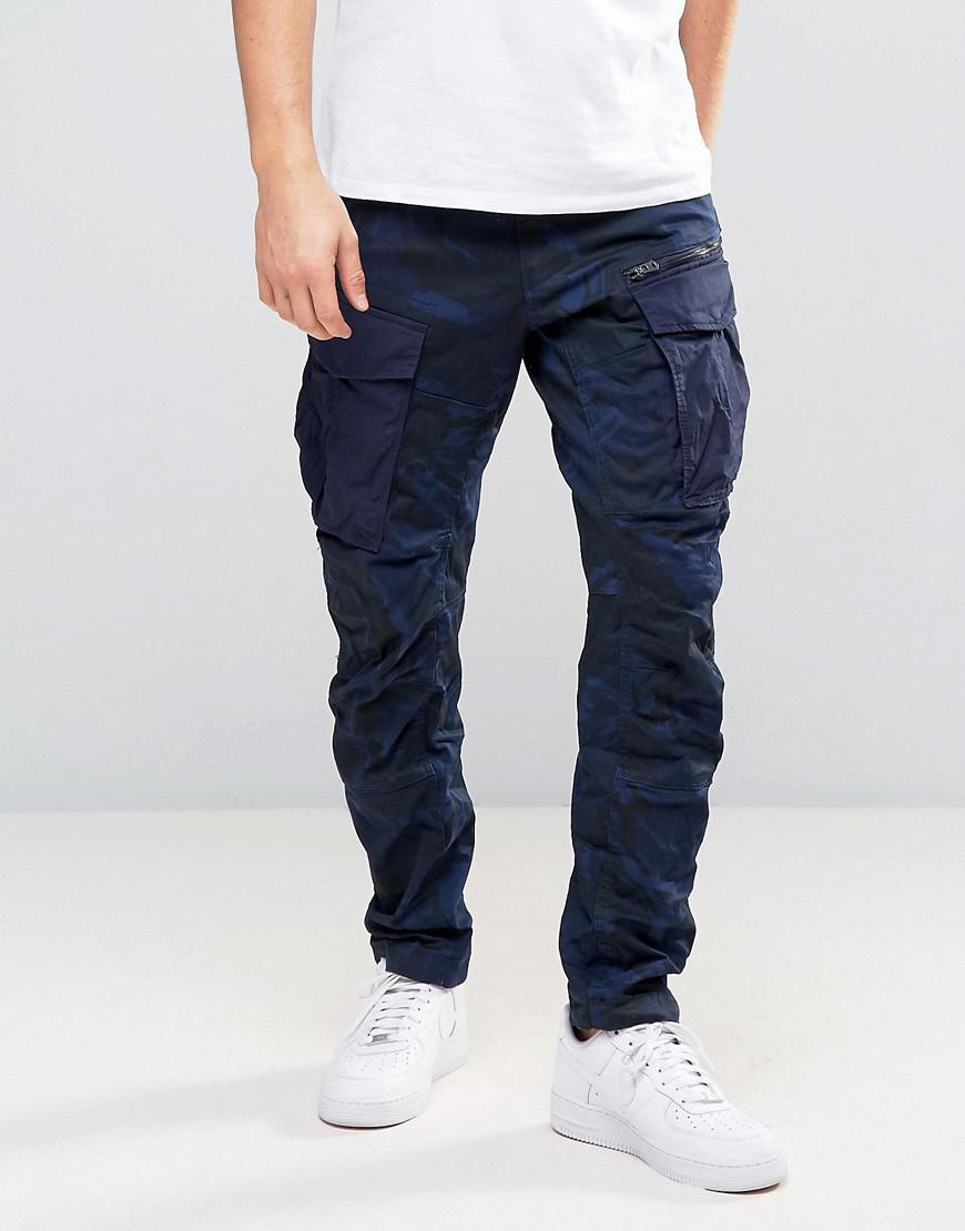 G-Star RAW Rovic Zip Pm 3d Tapered Trouser Blue Camo for Men | Lyst