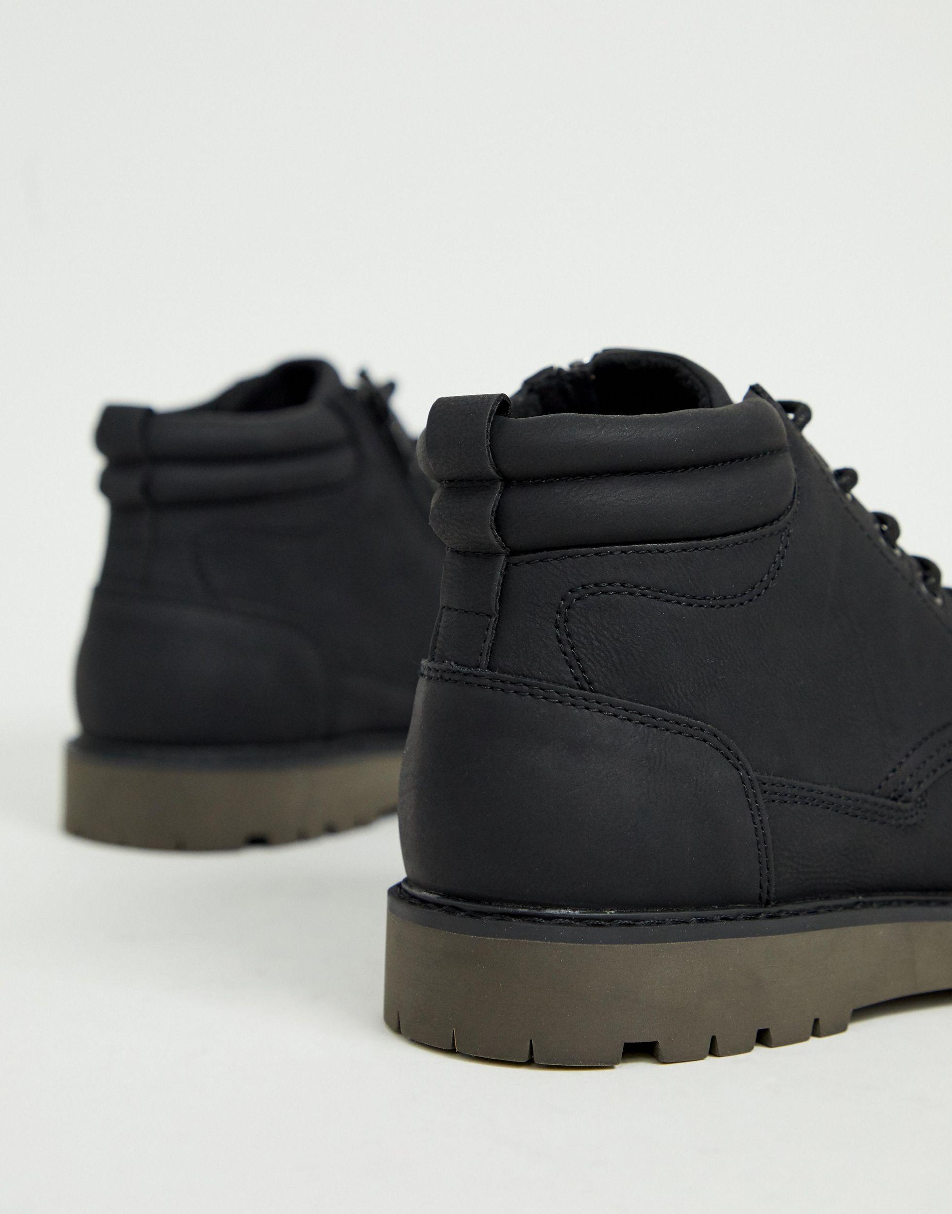 Botas negras con cordones Pull\u0026Bear de Denim de color Negro para hombre |  Lyst