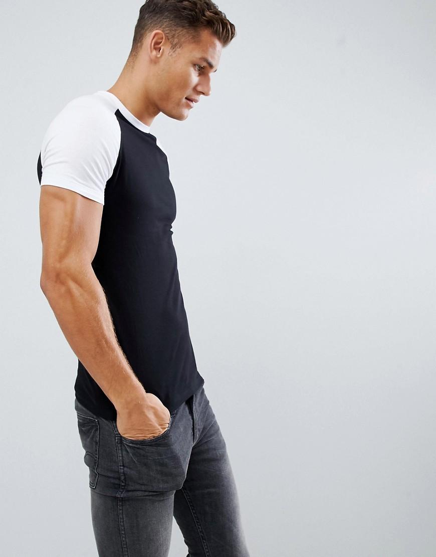 muscle fit raglan t shirt