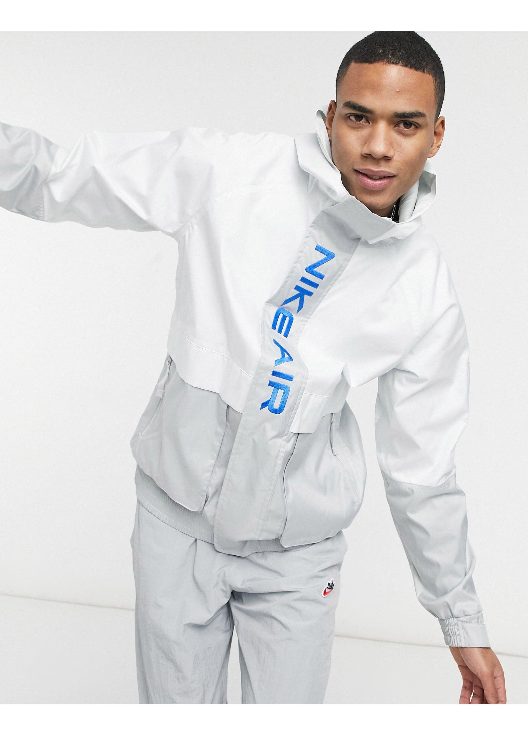 Nike Air – Gewebte Jacke mit Kapuze in Grau für Herren | Lyst DE