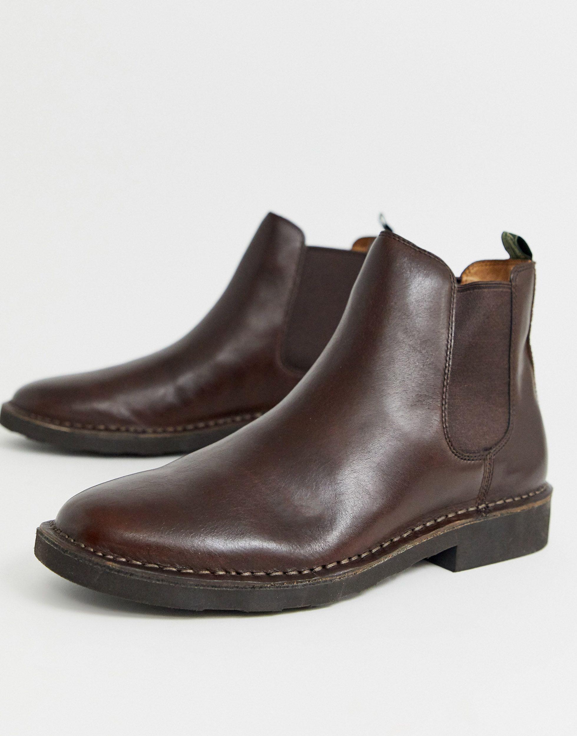 Polo Ralph Lauren Talan Leather Chelsea Boot in Brown for Men - Lyst