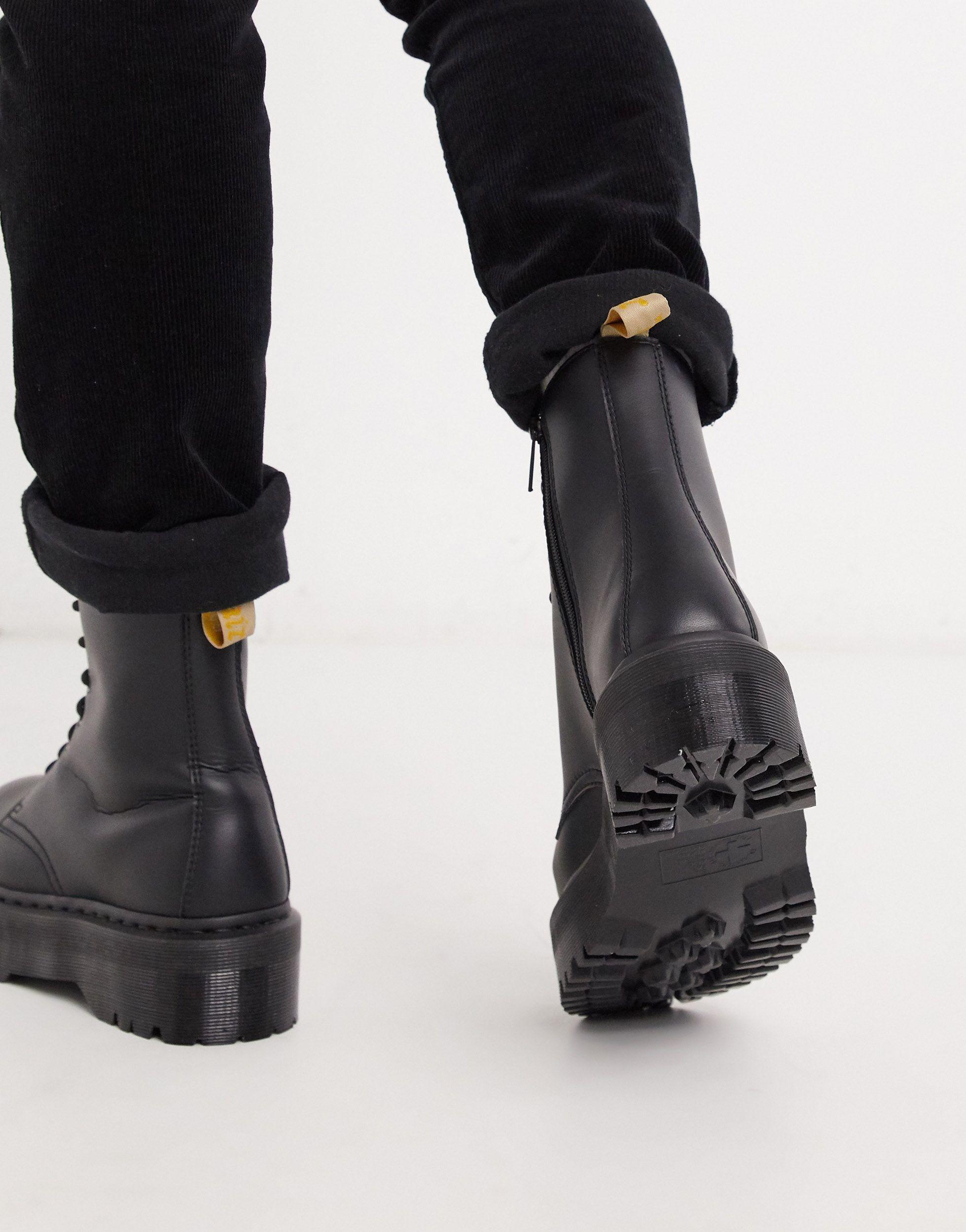 Martens Vegan Platform Boots Black for Men Lyst